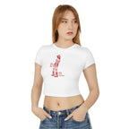 Western Women's Baby Tee with Retro Graphic, Casual Top, Trendy Summer Shirt, Unique Gift for Her, Graphic Cropped Tee