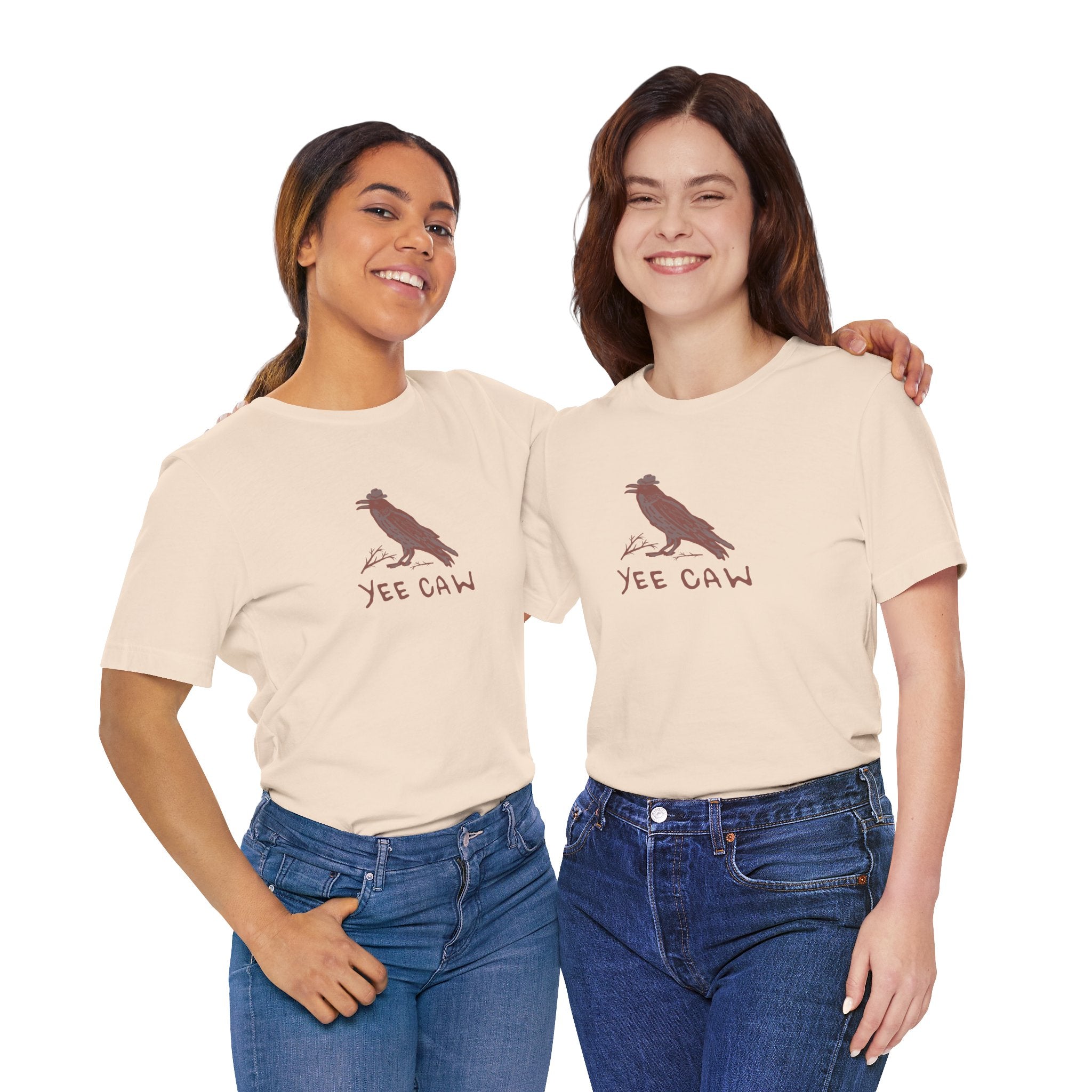 Western "Yee Caw" Unisex Tee, Bird Lover's T-Shirt, Gift for Nature Enthusiasts, Casual Wear