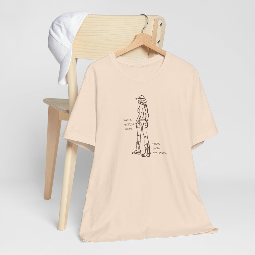 Cowgirl Western Tee - Graphic Unisex Jersey Shirt - Adventure Vibes - Perfect for Outdoor Lovers, Gifts, Casual Wear, Eco-friendly Fashion