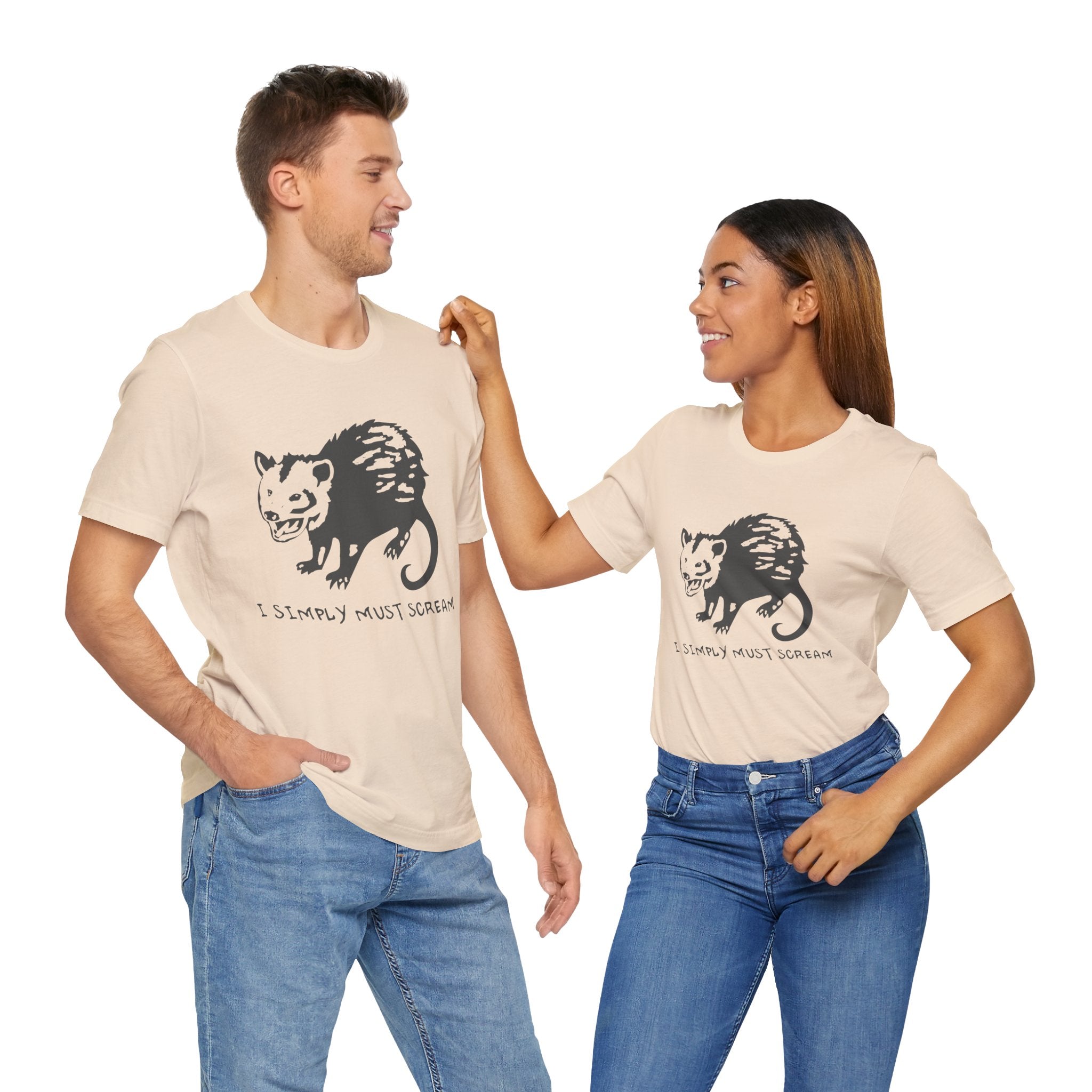 Funny Animal Graphic Tee, Unisex Jersey T-Shirt, Cute Opossum Tee, Gift for Animal Lovers, Casual Everyday Wear