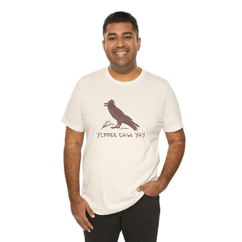 Western Yippee Caw Yay Bird Tee - Unisex Jersey Shirt, Nature Lover Gift, Casual Outfit, Birdwatching Apparel