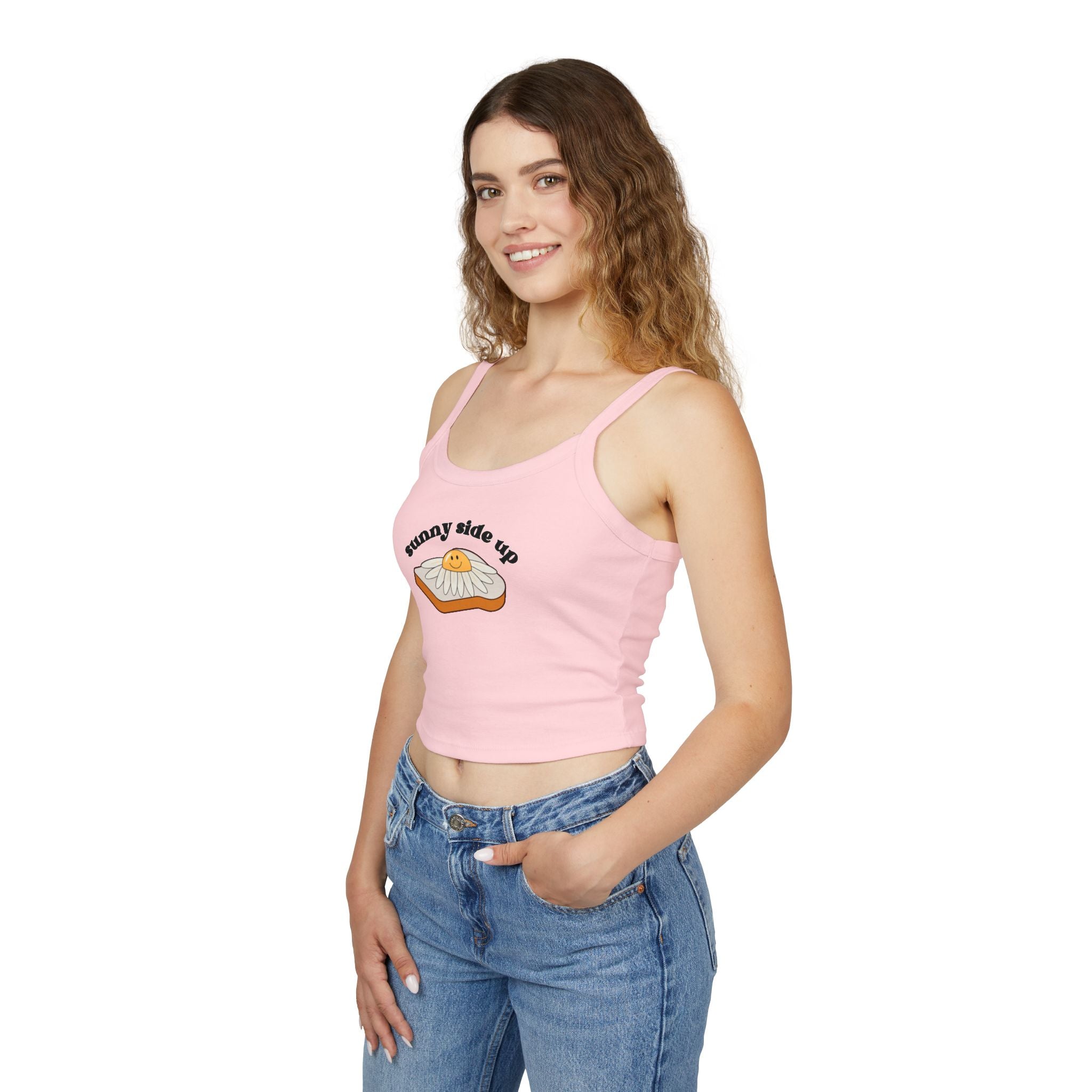 Sunny Side Up Women's Tank Top, Cute Summer Top, Casual Wear, Funny Food Shirt, Egg Lover Gift, Vacation Outfit