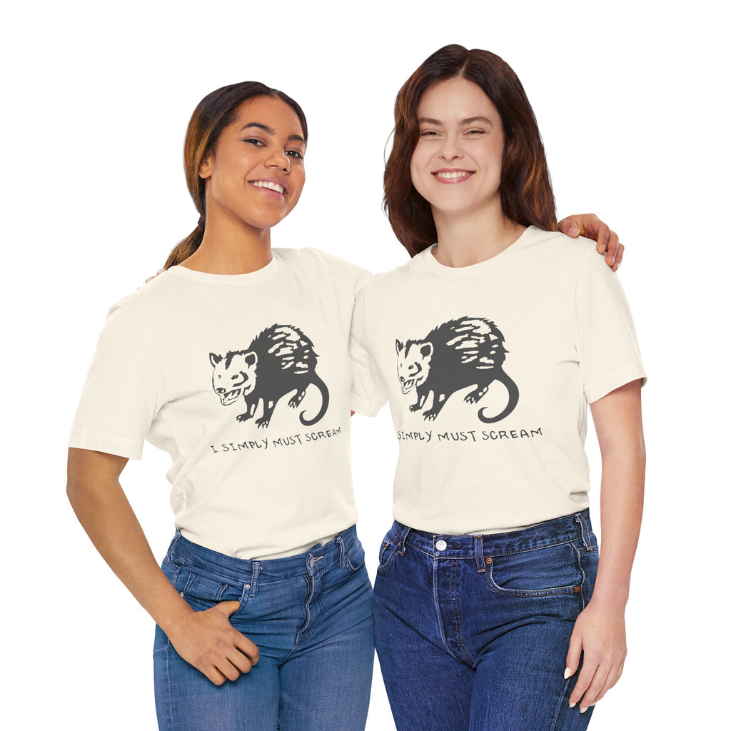 Funny Animal Graphic Tee, Unisex Jersey T-Shirt, Cute Opossum Tee, Gift for Animal Lovers, Casual Everyday Wear