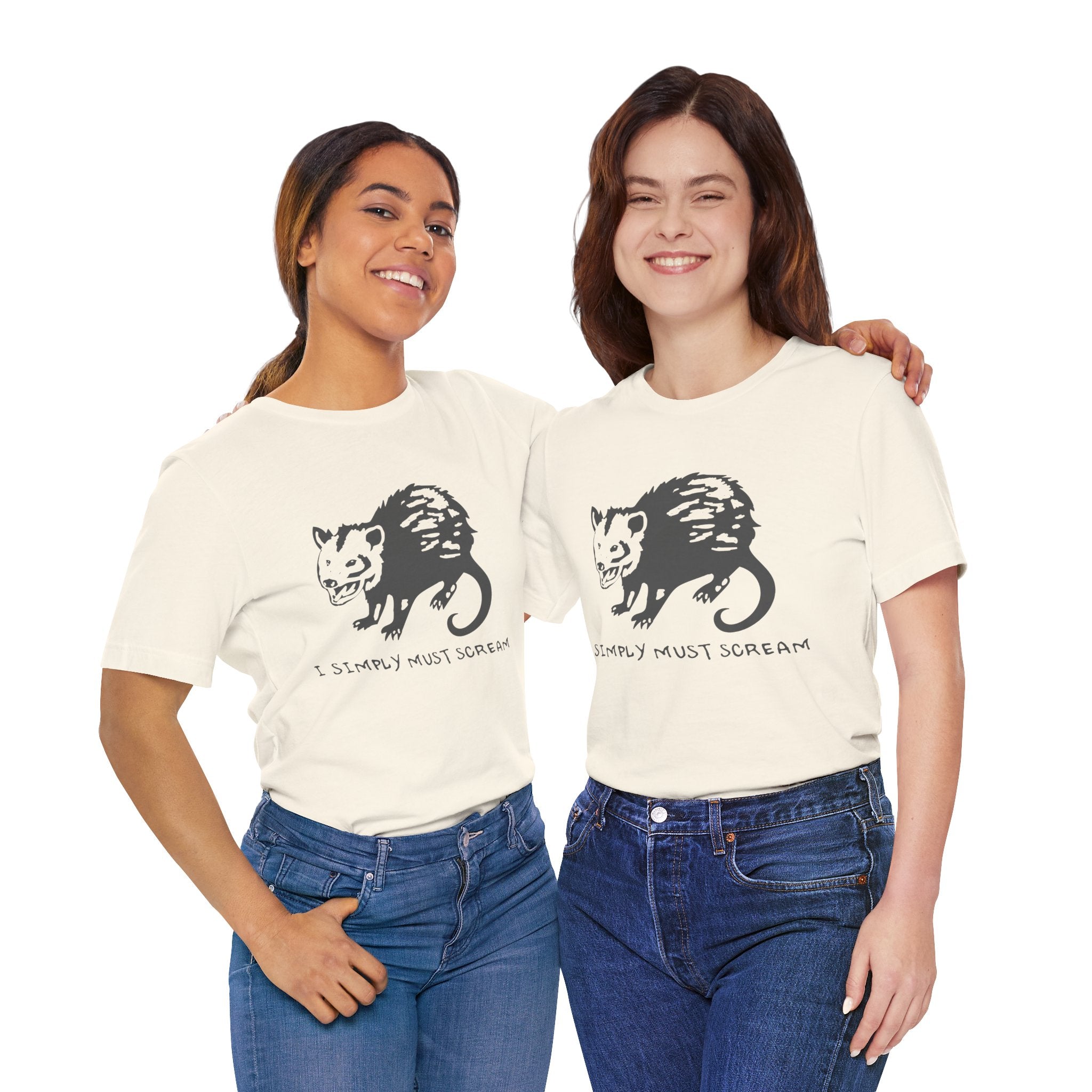 Funny Animal Graphic Tee, Unisex Jersey T-Shirt, Cute Opossum Tee, Gift for Animal Lovers, Casual Everyday Wear