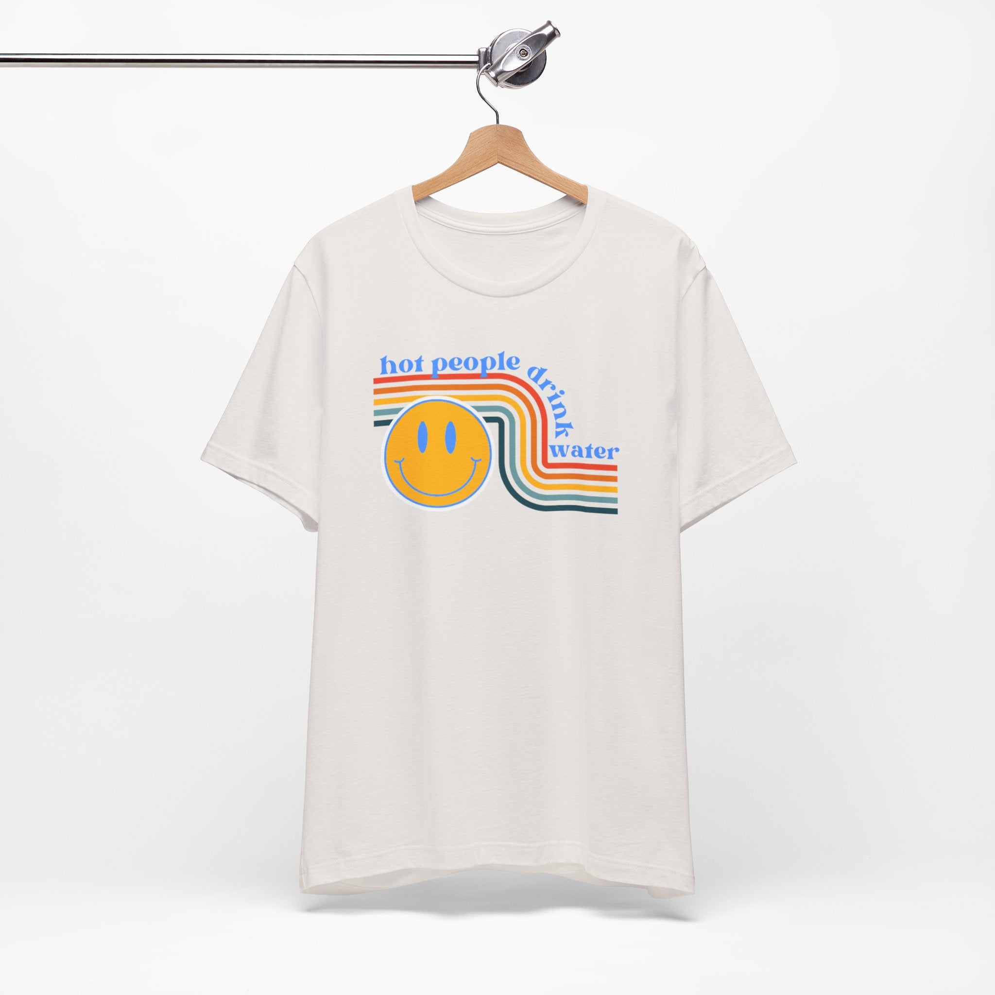 Smiley Water Quote Tee - Casual Summer Shirt, Gift for Friends, Fun Graphic Tee, Festival Wear, Hot Summer Vibes