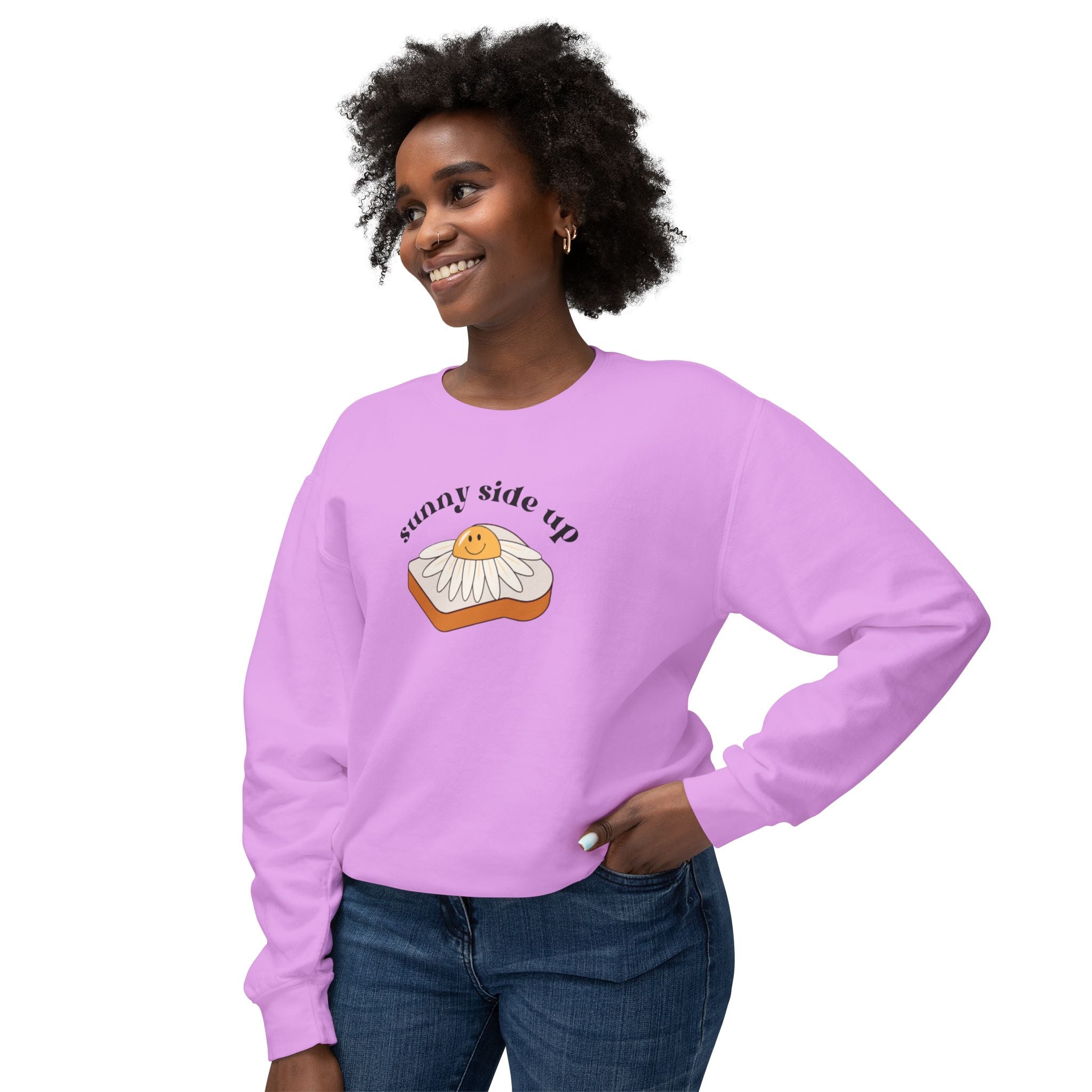 Sunny Side Up Crewneck Sweatshirt - Breakfast Lover Gift, Cozy Sweatshirt, Casual Outfit, Foodie Apparel, Spring Essentials