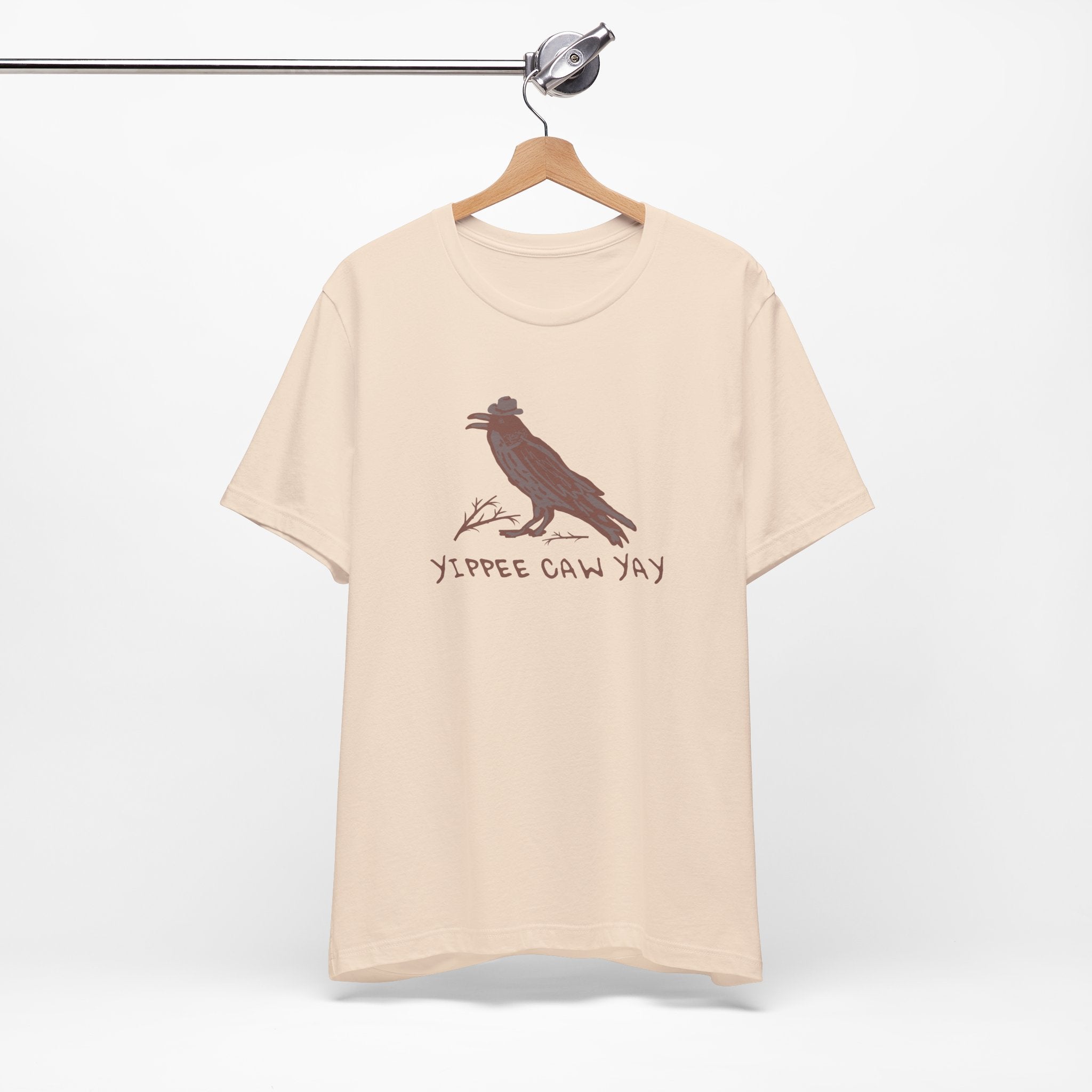Western Yippee Caw Yay Bird Tee - Unisex Jersey Shirt, Nature Lover Gift, Casual Outfit, Birdwatching Apparel