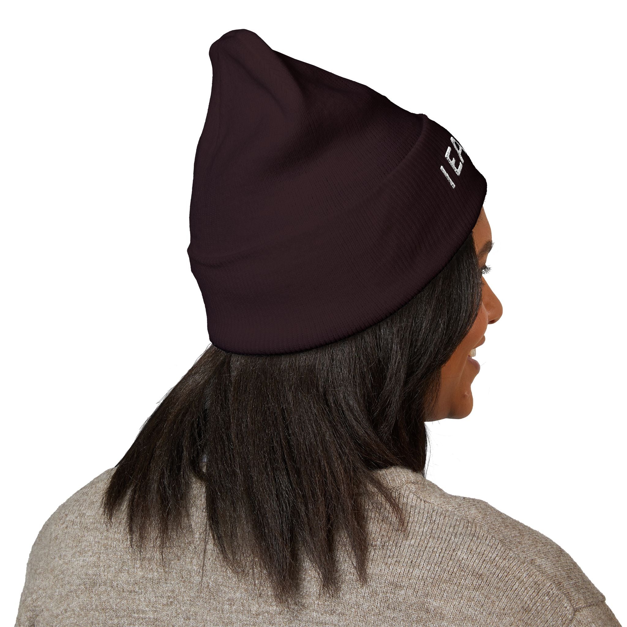 Embroidered Beanie, I Eat Dirt Hat, Classic Cuffed Hat for Adults, Winter Warm Accessory, Gift for Outdoor Lovers