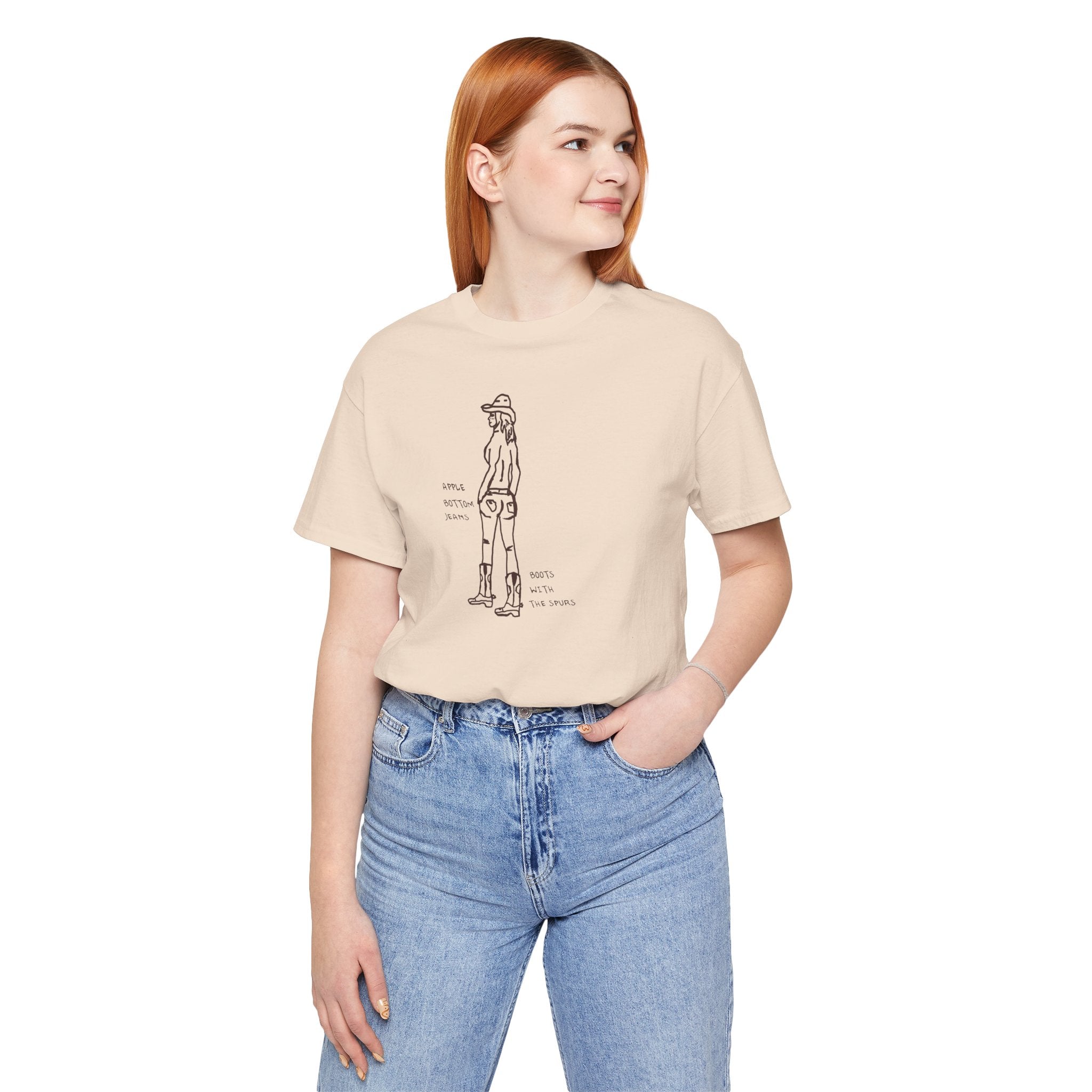 Cowgirl Western Tee - Graphic Unisex Jersey Shirt - Adventure Vibes - Perfect for Outdoor Lovers, Gifts, Casual Wear, Eco-friendly Fashion