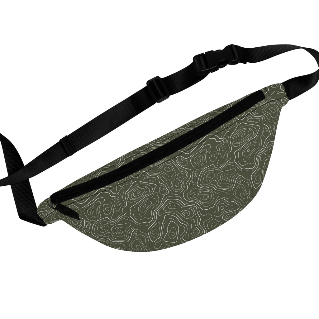 Topographic Lines Adventure Fanny Pack, Perfect for Hiking, Festivals, Travel, Outdoor Activities, Everyday Use