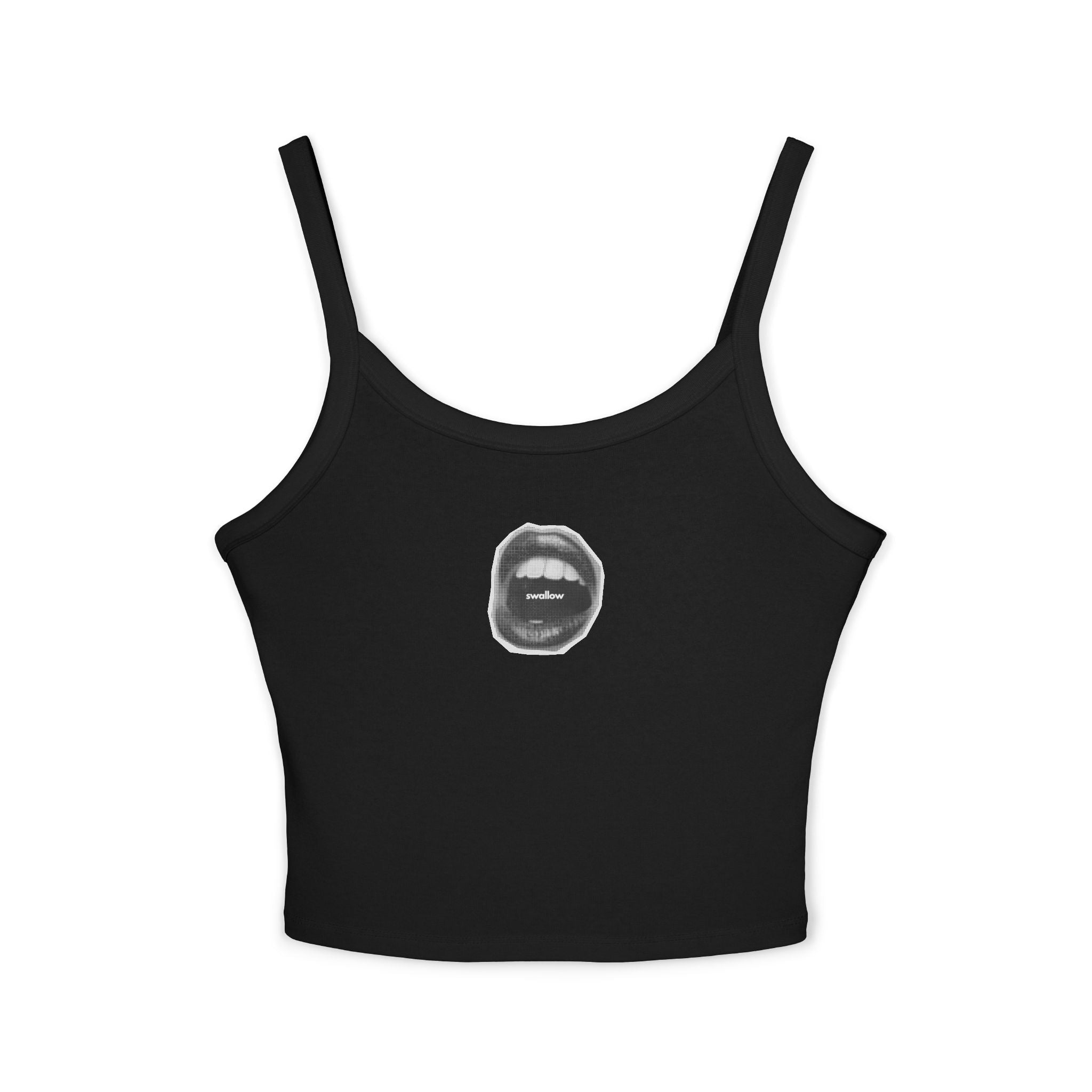 Trendy Women's Spaghetti Strap Tank Top with Chic Graphic Design, Summer Fashion Essential, Casual Wear, Gift for Her, Birthday Present