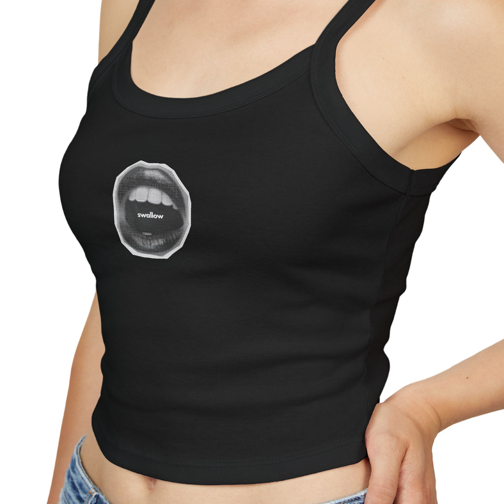 Trendy Women's Spaghetti Strap Tank Top with Chic Graphic Design, Summer Fashion Essential, Casual Wear, Gift for Her, Birthday Present