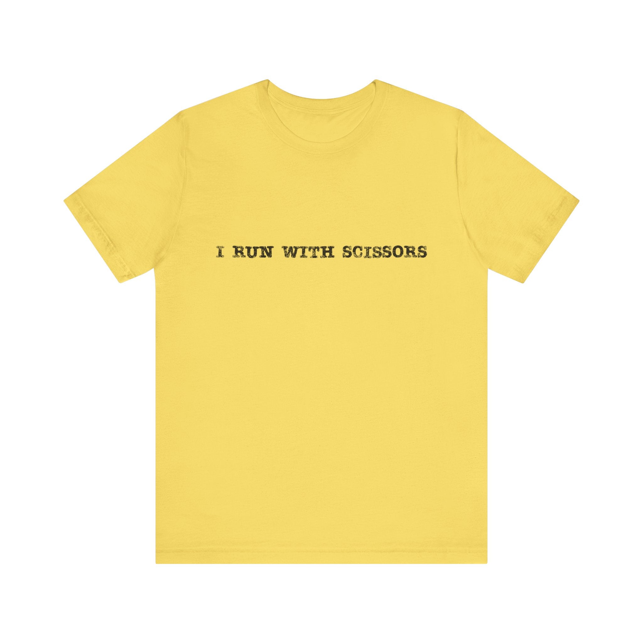 Fun Scissors Tee, Quirky Yellow T-Shirt for Crafters, Perfect Gift for Artists, Stylish Everyday Wear, Ideal for Summer