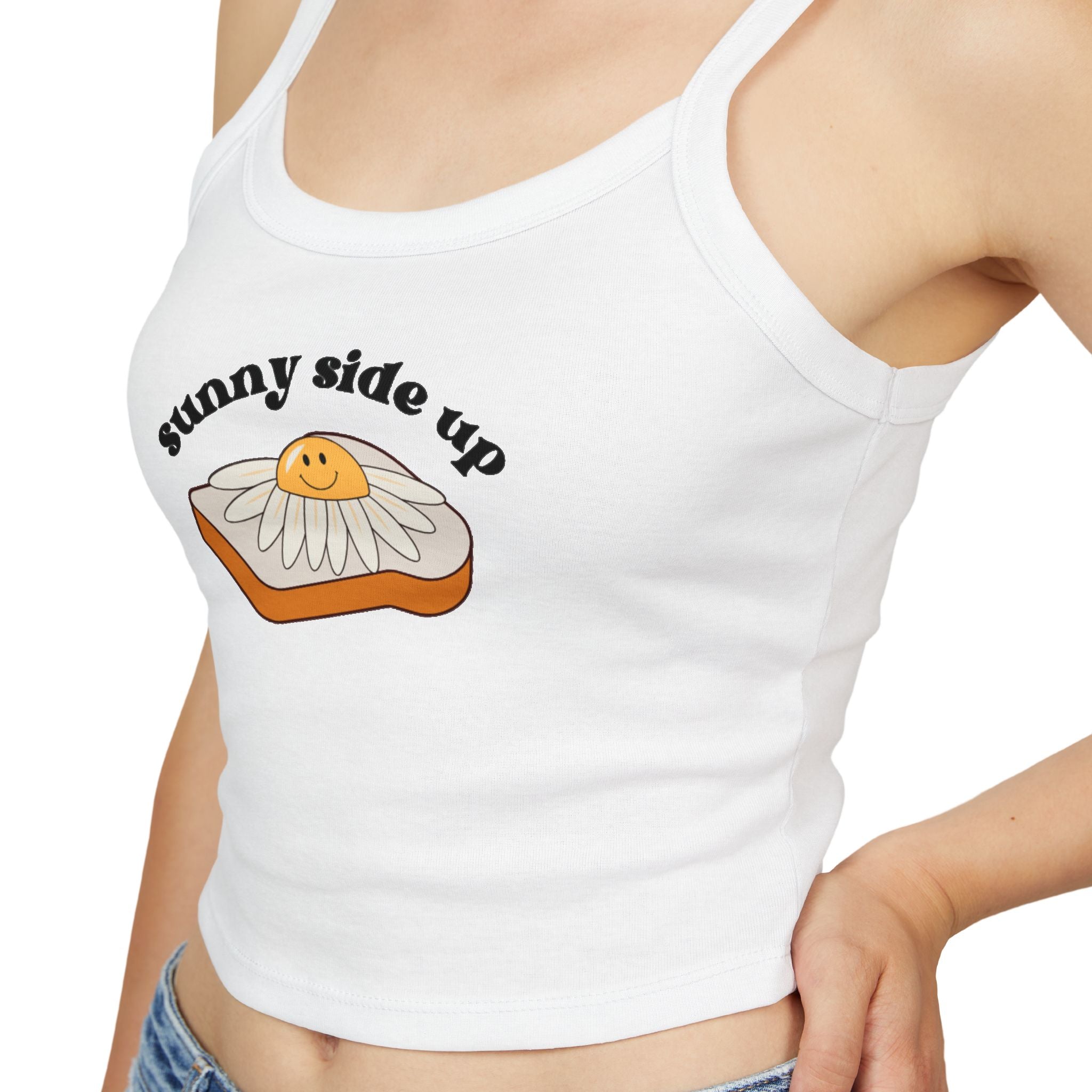 Sunny Side Up Women's Tank Top, Cute Summer Top, Casual Wear, Funny Food Shirt, Egg Lover Gift, Vacation Outfit