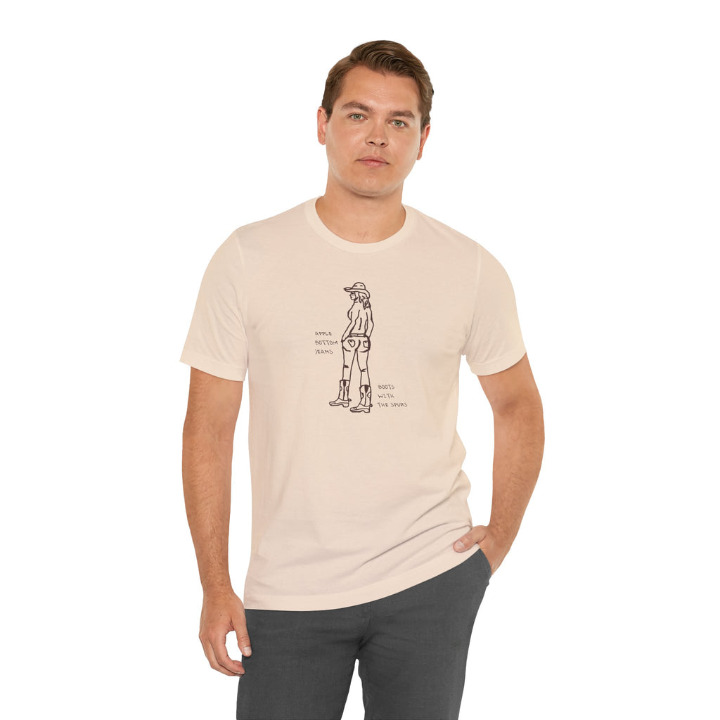 Cowgirl Western Tee - Graphic Unisex Jersey Shirt - Adventure Vibes - Perfect for Outdoor Lovers, Gifts, Casual Wear, Eco-friendly Fashion