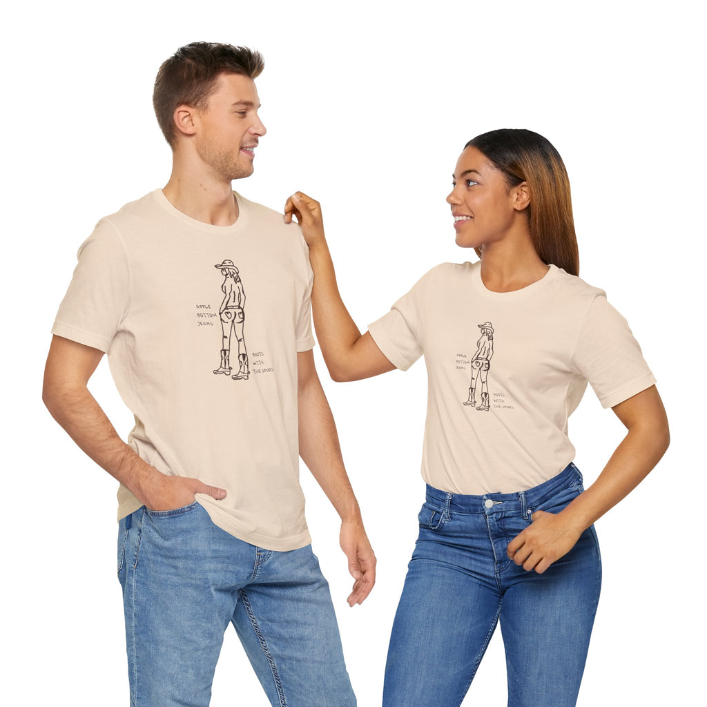 Cowgirl Western Tee - Graphic Unisex Jersey Shirt - Adventure Vibes - Perfect for Outdoor Lovers, Gifts, Casual Wear, Eco-friendly Fashion