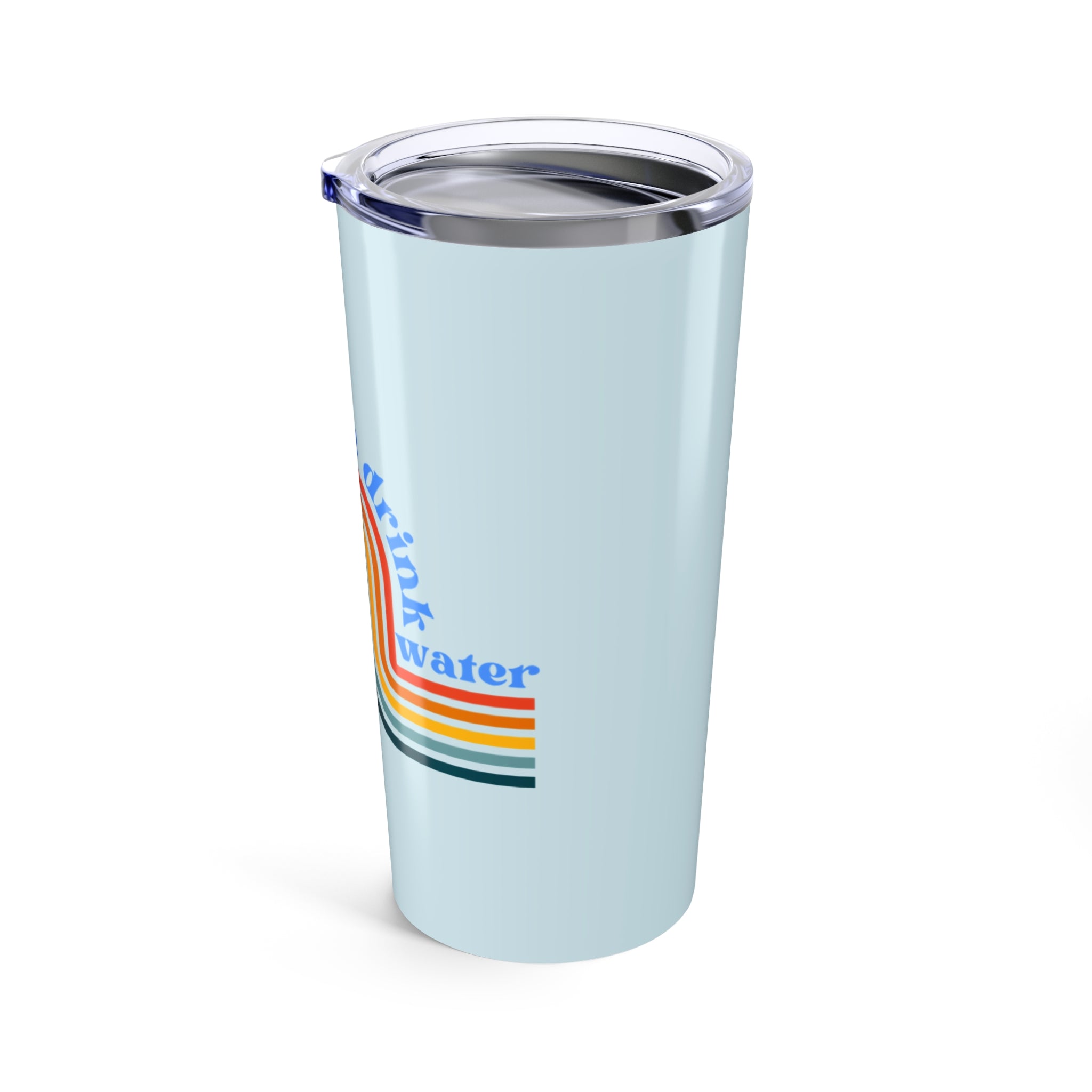 Hot People Drink Water Retro Smiley Face Tumbler 20oz | Fun Travel Mug | Summer Vibes, Everyday Use