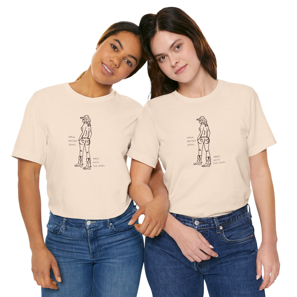 Cowgirl Western Tee - Graphic Unisex Jersey Shirt - Adventure Vibes - Perfect for Outdoor Lovers, Gifts, Casual Wear, Eco-friendly Fashion