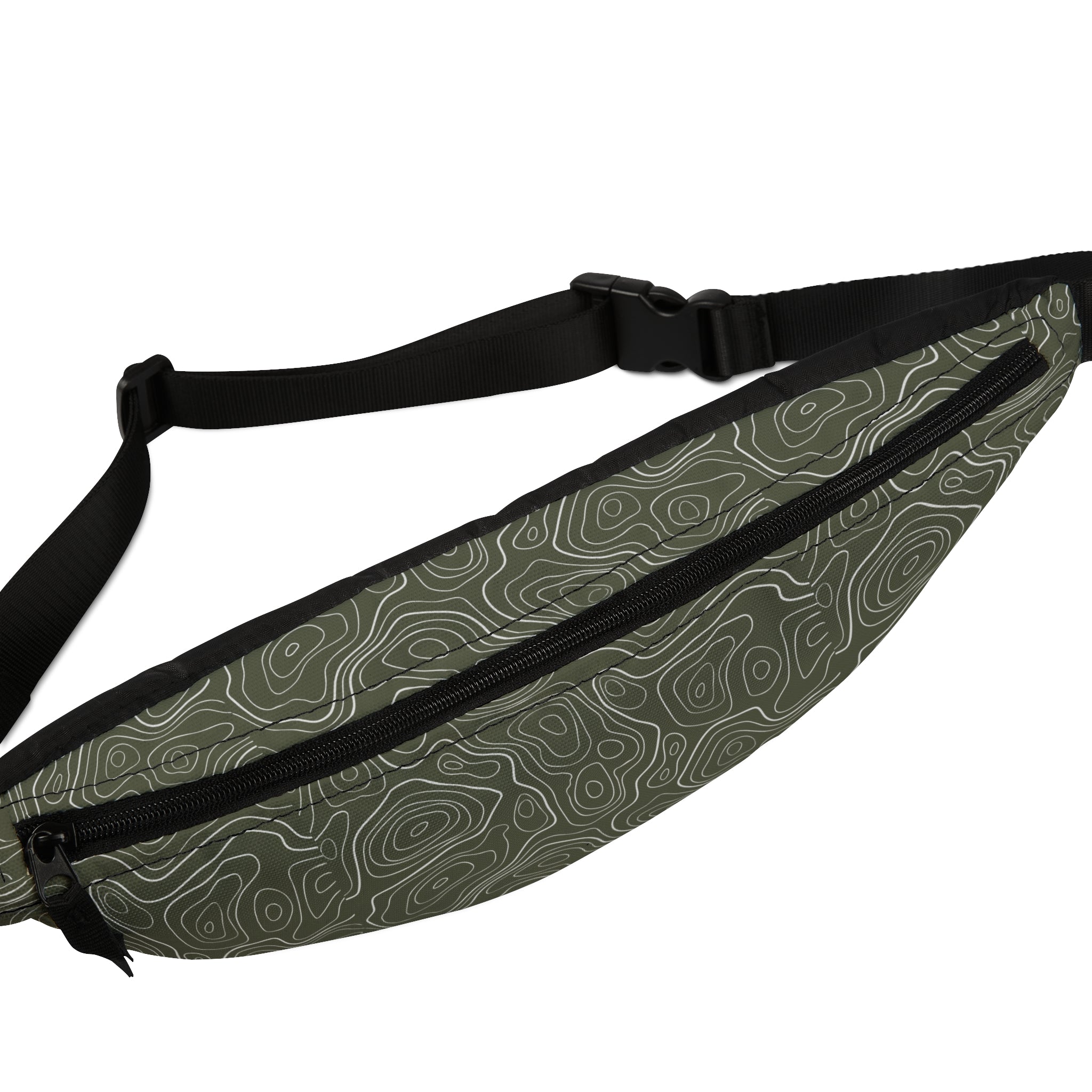 Topographic Lines Adventure Fanny Pack, Perfect for Hiking, Festivals, Travel, Outdoor Activities, Everyday Use