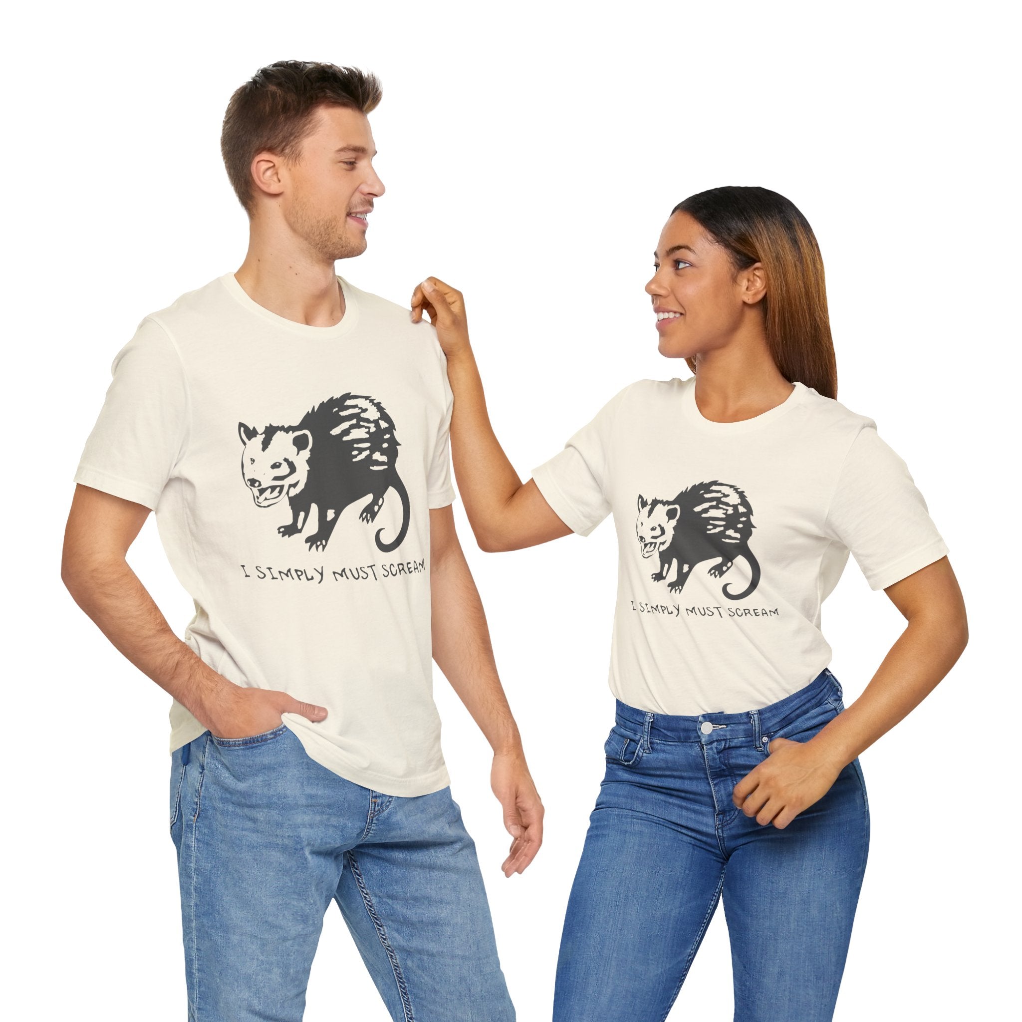 Funny Animal Graphic Tee, Unisex Jersey T-Shirt, Cute Opossum Tee, Gift for Animal Lovers, Casual Everyday Wear