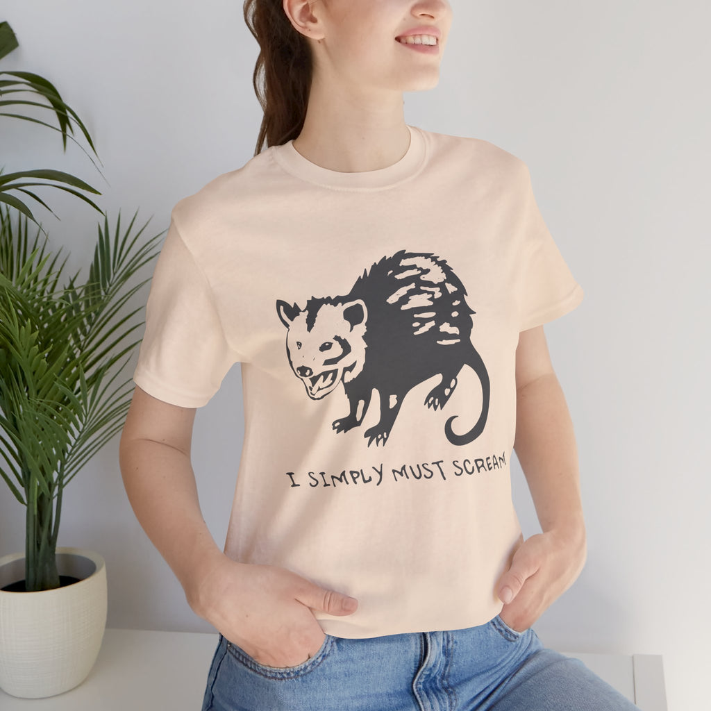 Funny Animal Graphic Tee, Unisex Jersey T-Shirt, Cute Opossum Tee, Gift for Animal Lovers, Casual Everyday Wear