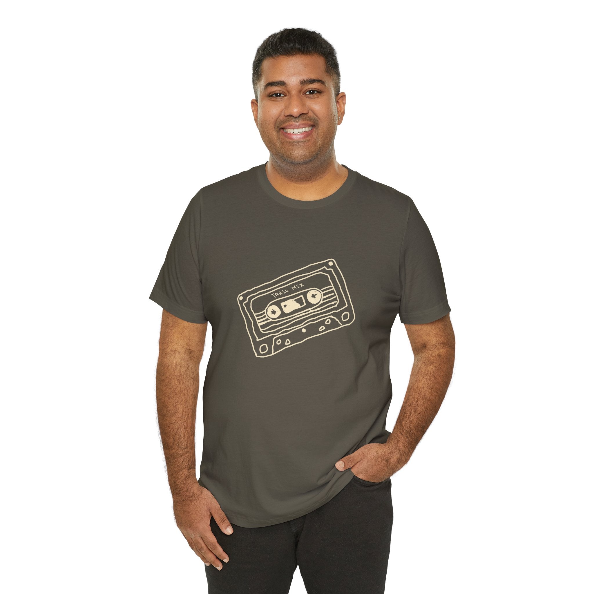 Trail Mix Retro Cassette Tee for Adventure Lovers, Vintage Music Shirt, Unisex Graphic Tee, Casual Wear T-Shirt, Nostalgic Apparel