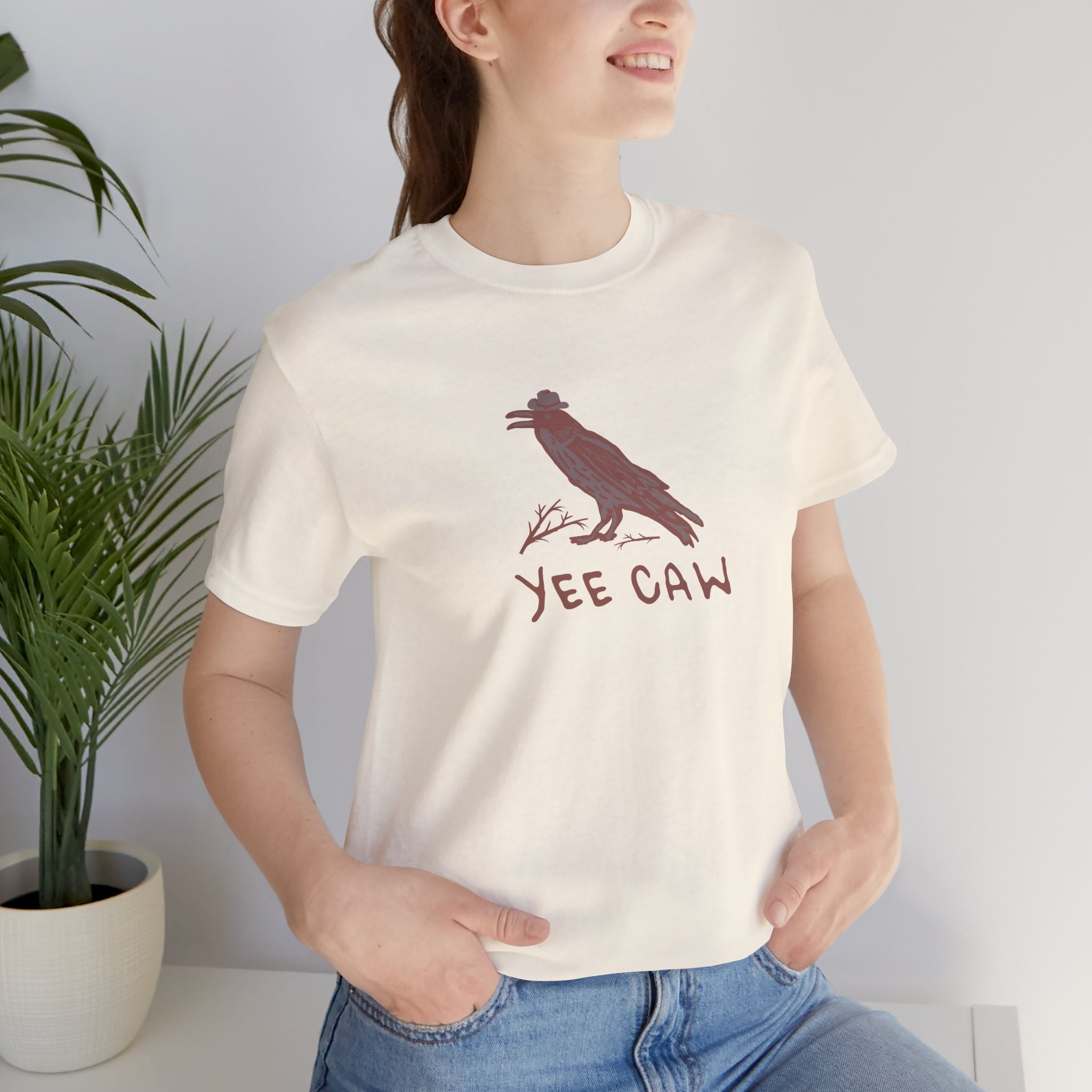Western "Yee Caw" Unisex Tee, Bird Lover's T-Shirt, Gift for Nature Enthusiasts, Casual Wear