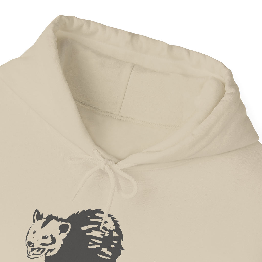 Opossum Graphic Hoodie, Unisex Sweatshirt for Animal Lovers, Cozy Pullover with Fun Text