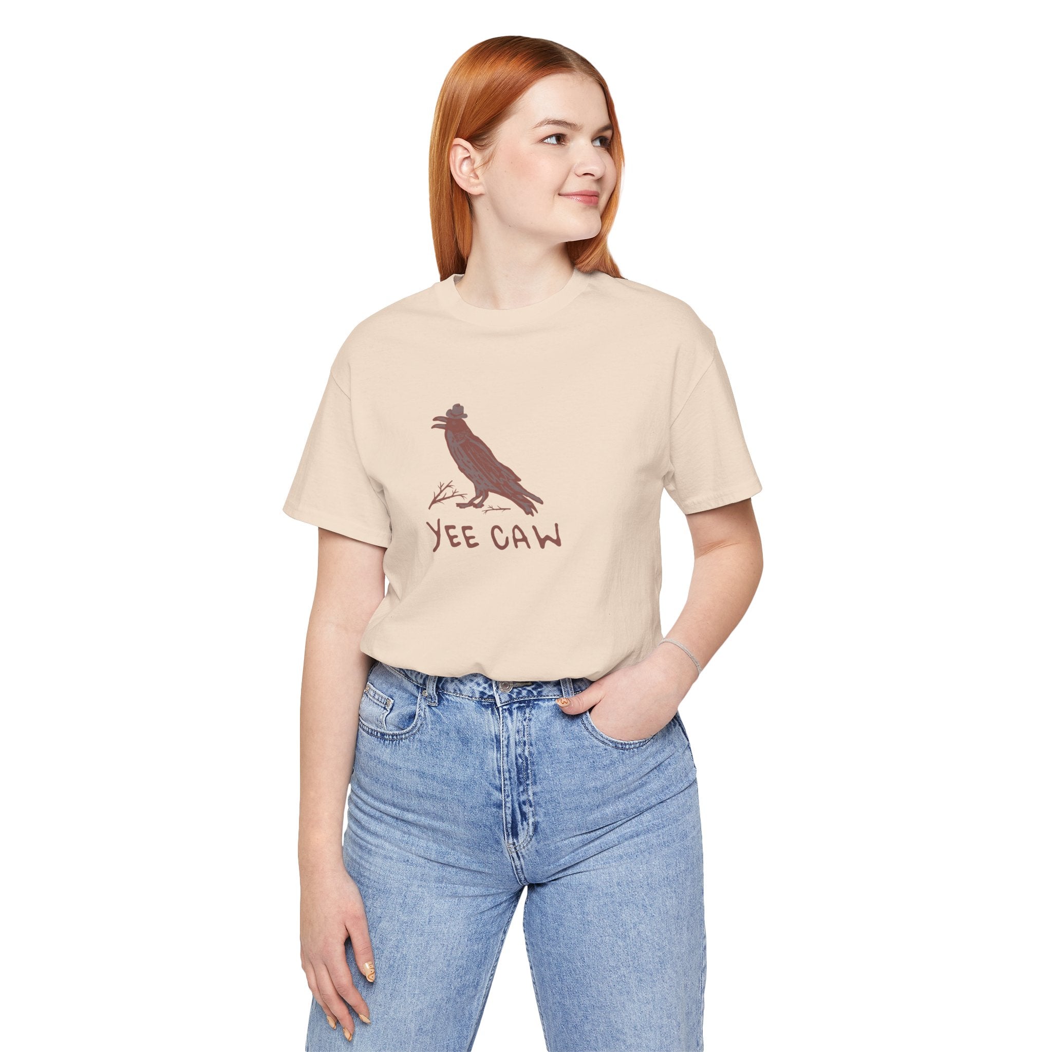Western "Yee Caw" Unisex Tee, Bird Lover's T-Shirt, Gift for Nature Enthusiasts, Casual Wear