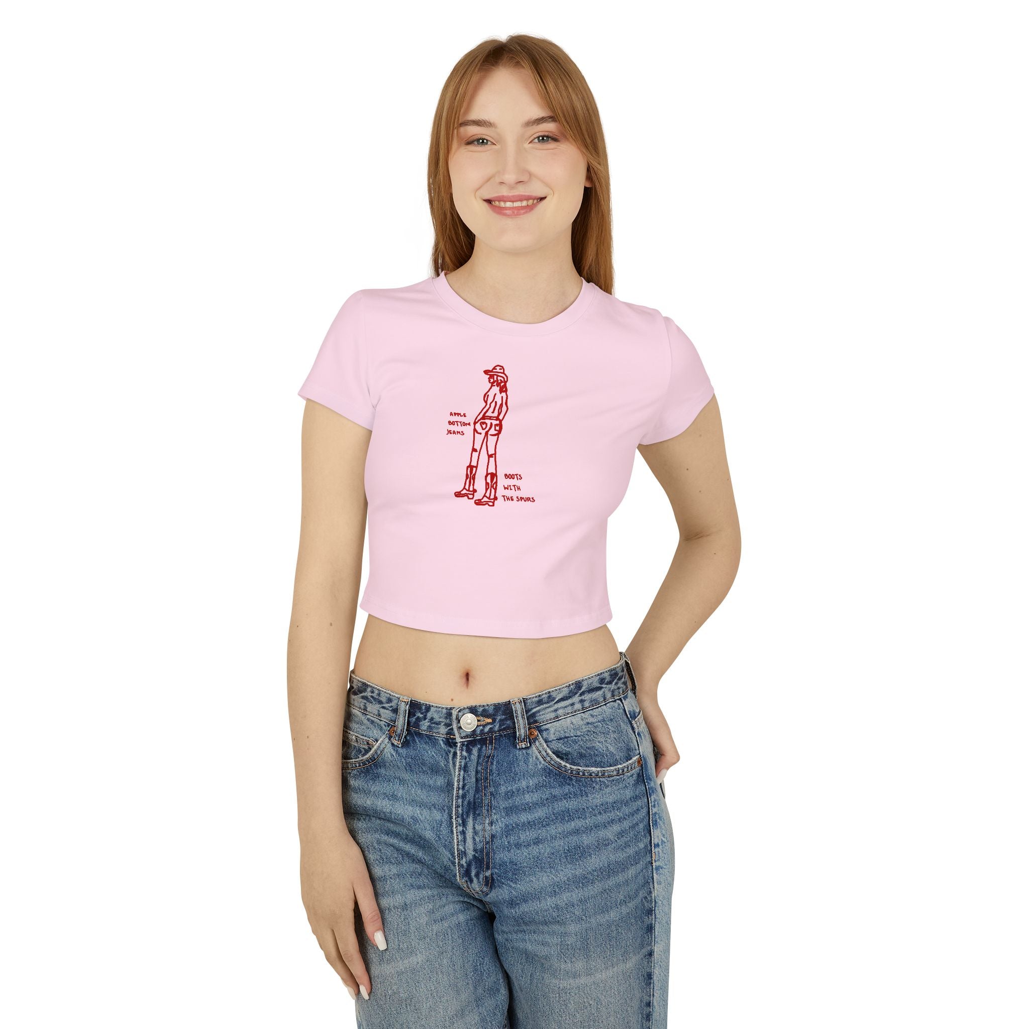 Western Women's Baby Tee with Retro Graphic, Casual Top, Trendy Summer Shirt, Unique Gift for Her, Graphic Cropped Tee