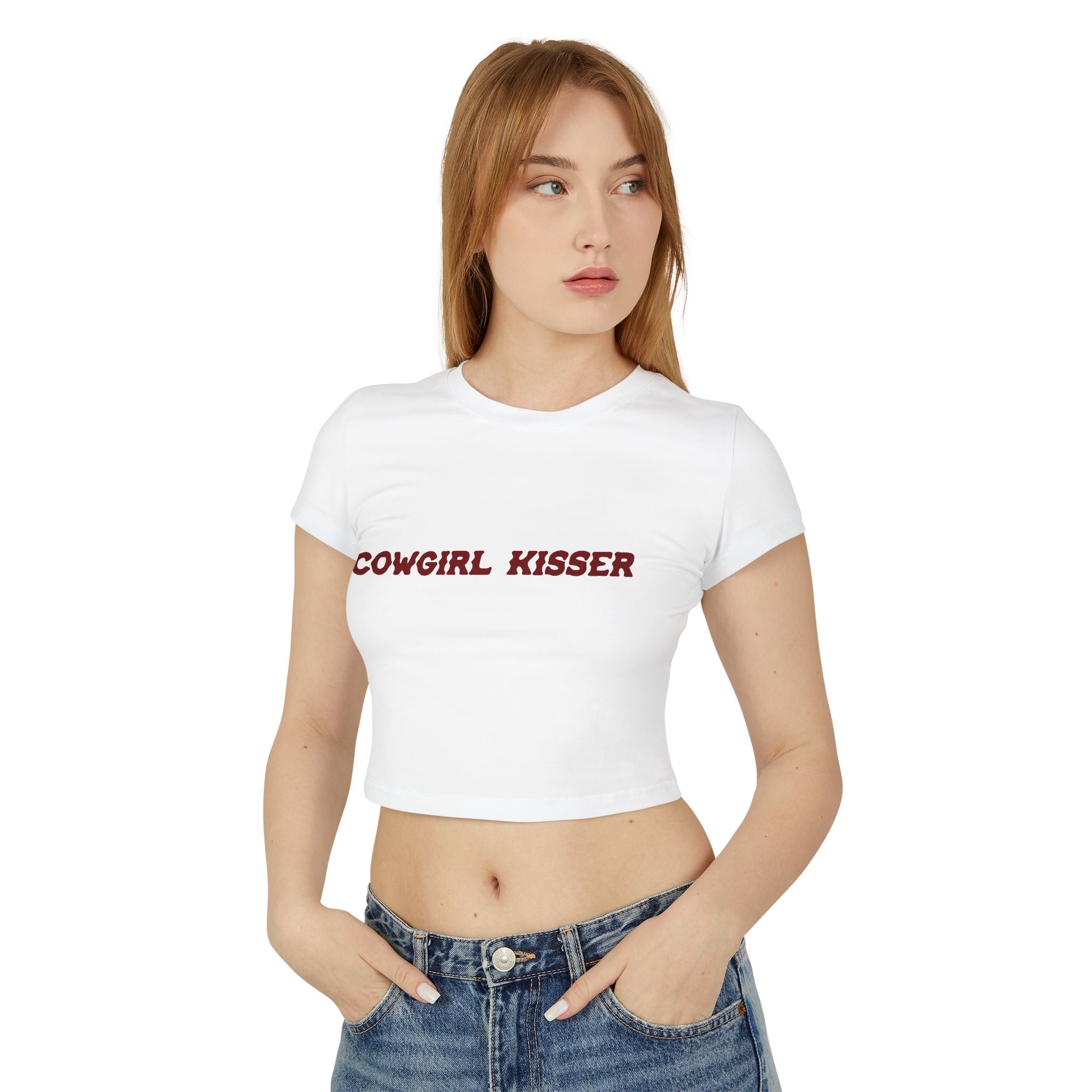 Cute Cowgirl Baby Tee for Women, Perfect Gift for LGBT Country Music Lovers, Trendy Casual Wear, Summer Outfit, Rodeo Style