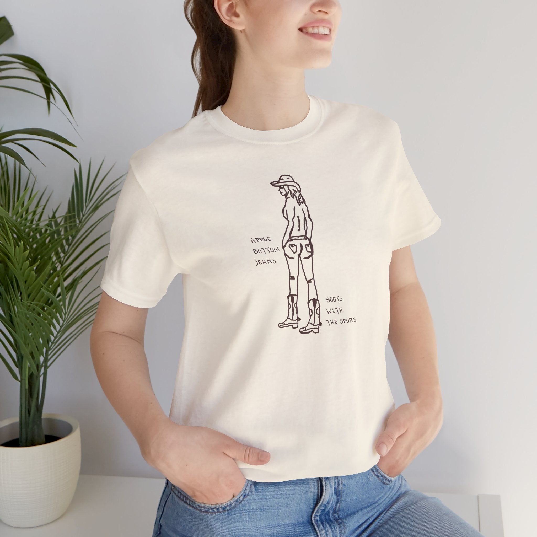 Cowgirl Western Tee - Graphic Unisex Jersey Shirt - Adventure Vibes - Perfect for Outdoor Lovers, Gifts, Casual Wear, Eco-friendly Fashion