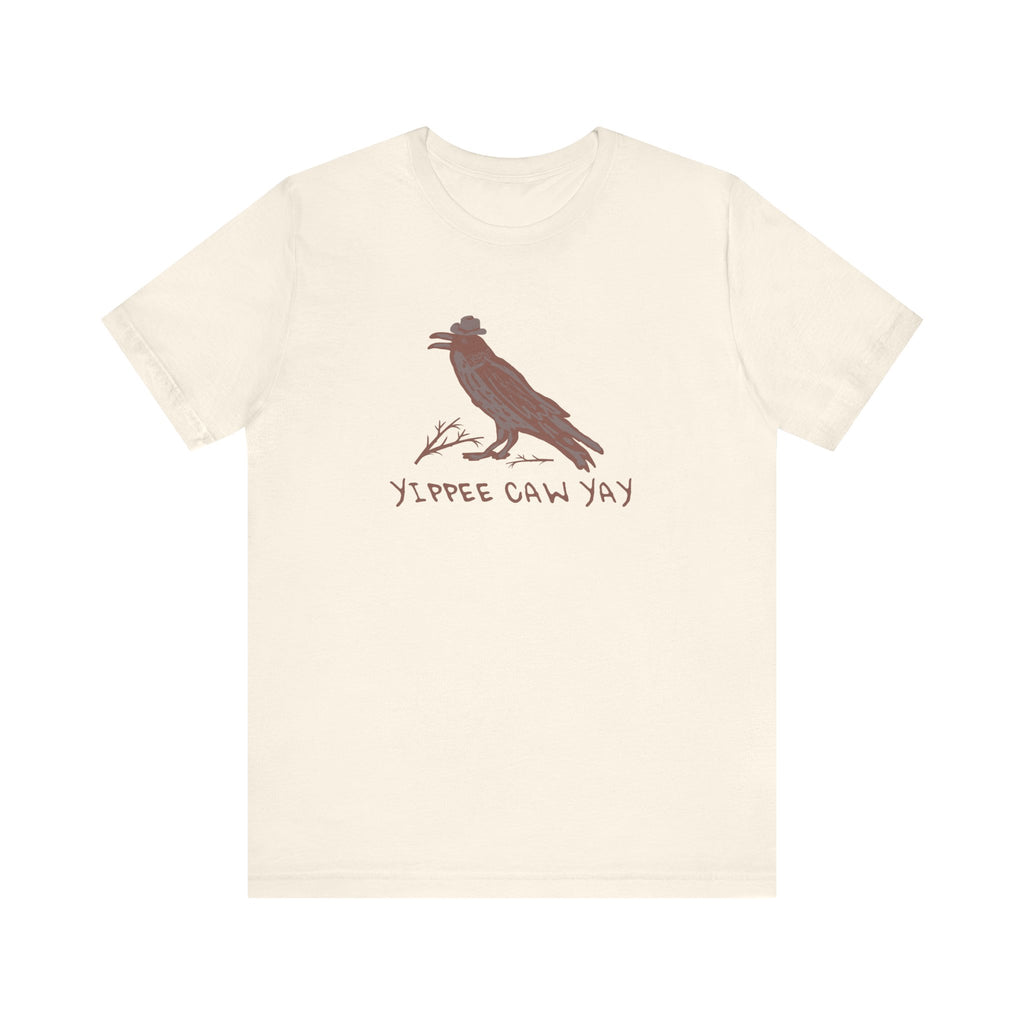 Western Yippee Caw Yay Bird Tee - Unisex Jersey Shirt, Nature Lover Gift, Casual Outfit, Birdwatching Apparel