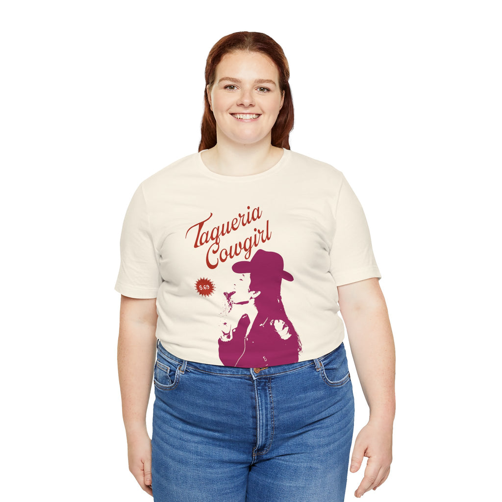 Taqueria Cowgirl Unisex Tee | Fun Foodie Shirt, Casual Wear, Gift for Food Lovers, Western Style T-Shirt, Unique Taco Tee
