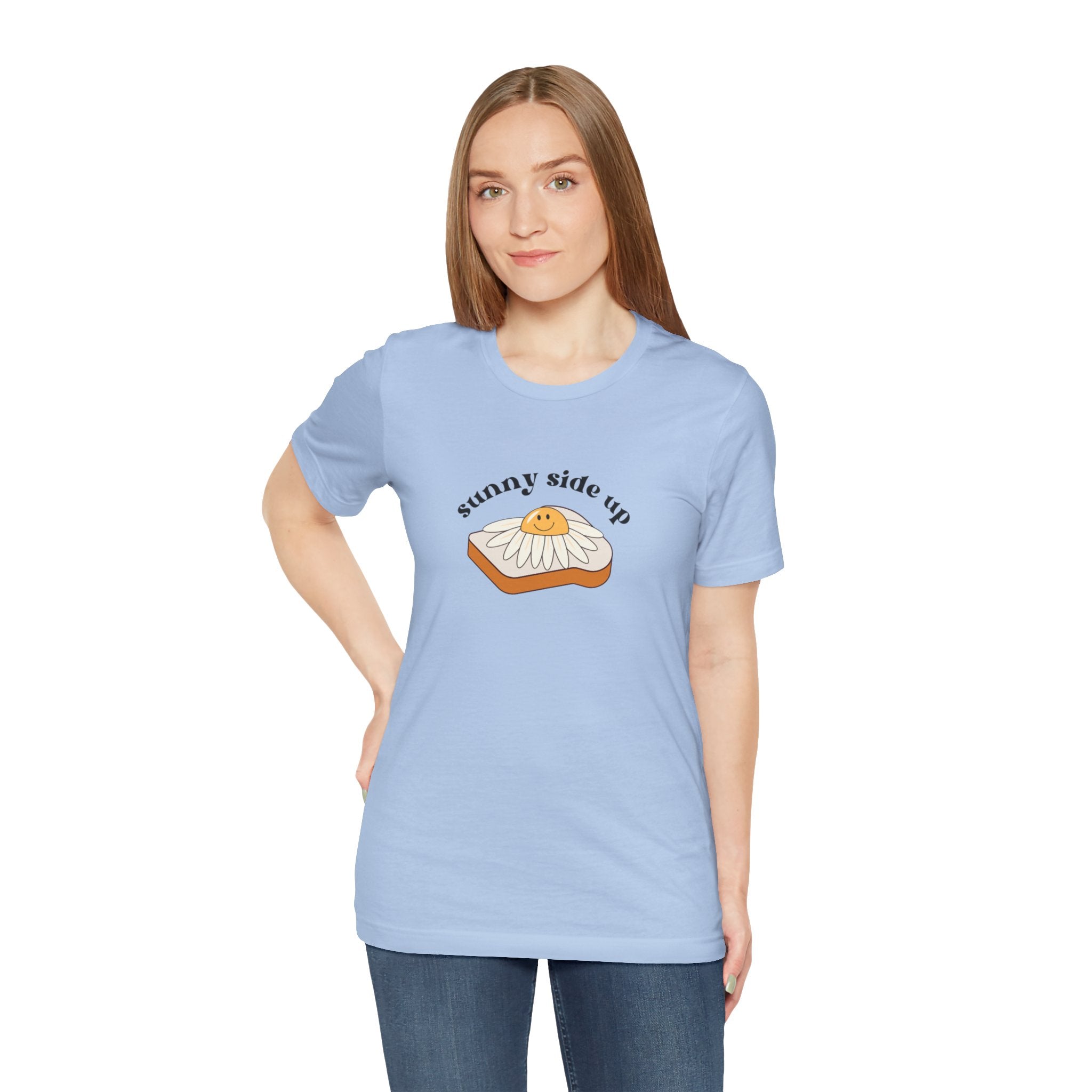 Sunny Side Up Graphic Tee, Cute Egg T-Shirt, Unisex Fun Fashion, Gift for Food Lovers, Breakfast Lover's Apparel