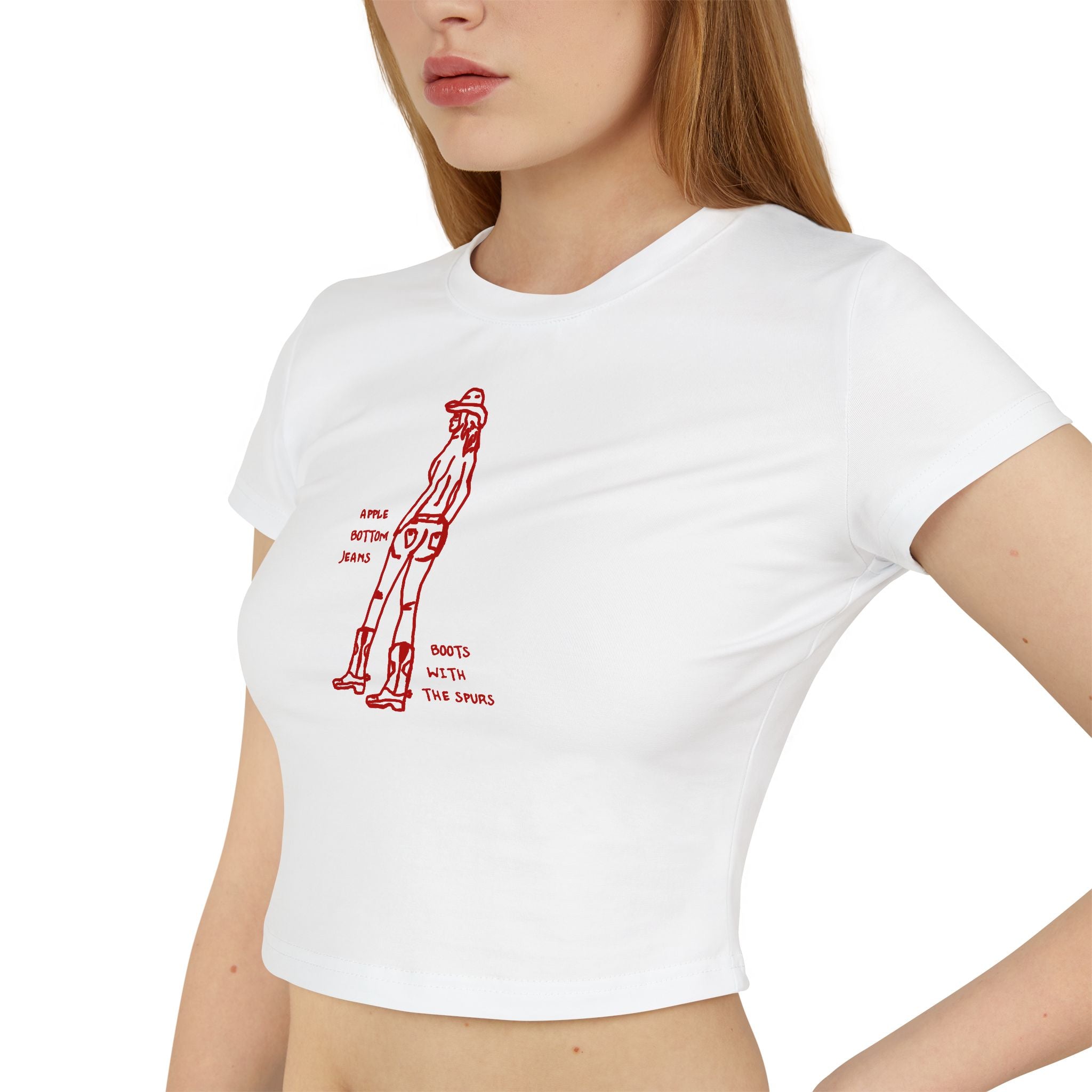 Western Women's Baby Tee with Retro Graphic, Casual Top, Trendy Summer Shirt, Unique Gift for Her, Graphic Cropped Tee