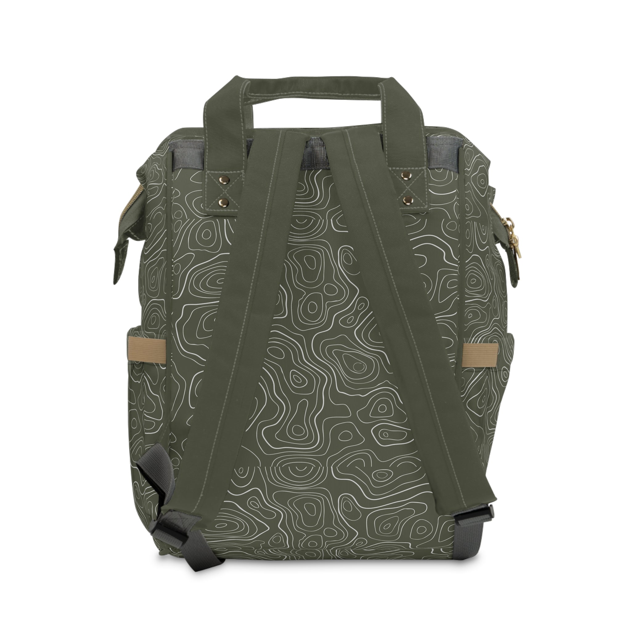 Topographic Lines Multifunctional Backpack, Gift for Adventure Lovers, Eco-Friendly