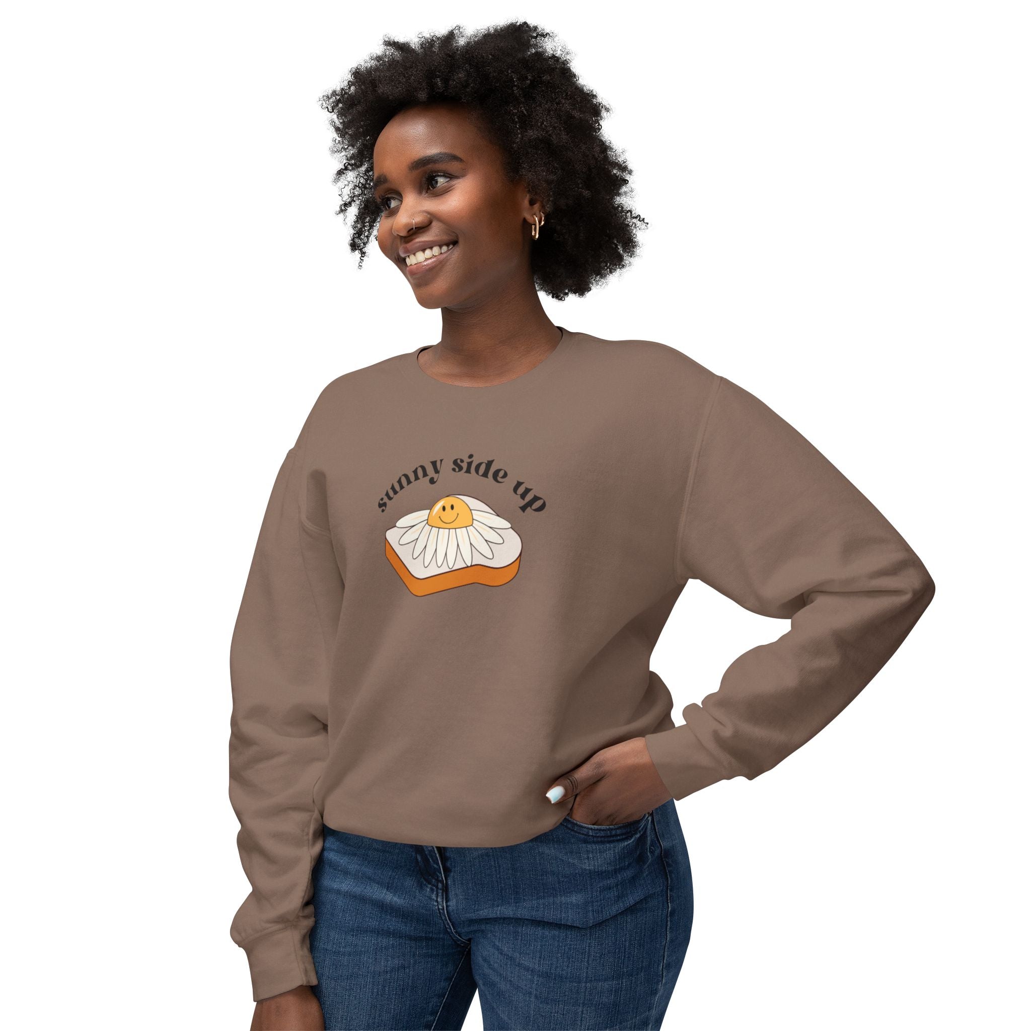 Sunny Side Up Crewneck Sweatshirt - Breakfast Lover Gift, Cozy Sweatshirt, Casual Outfit, Foodie Apparel, Spring Essentials