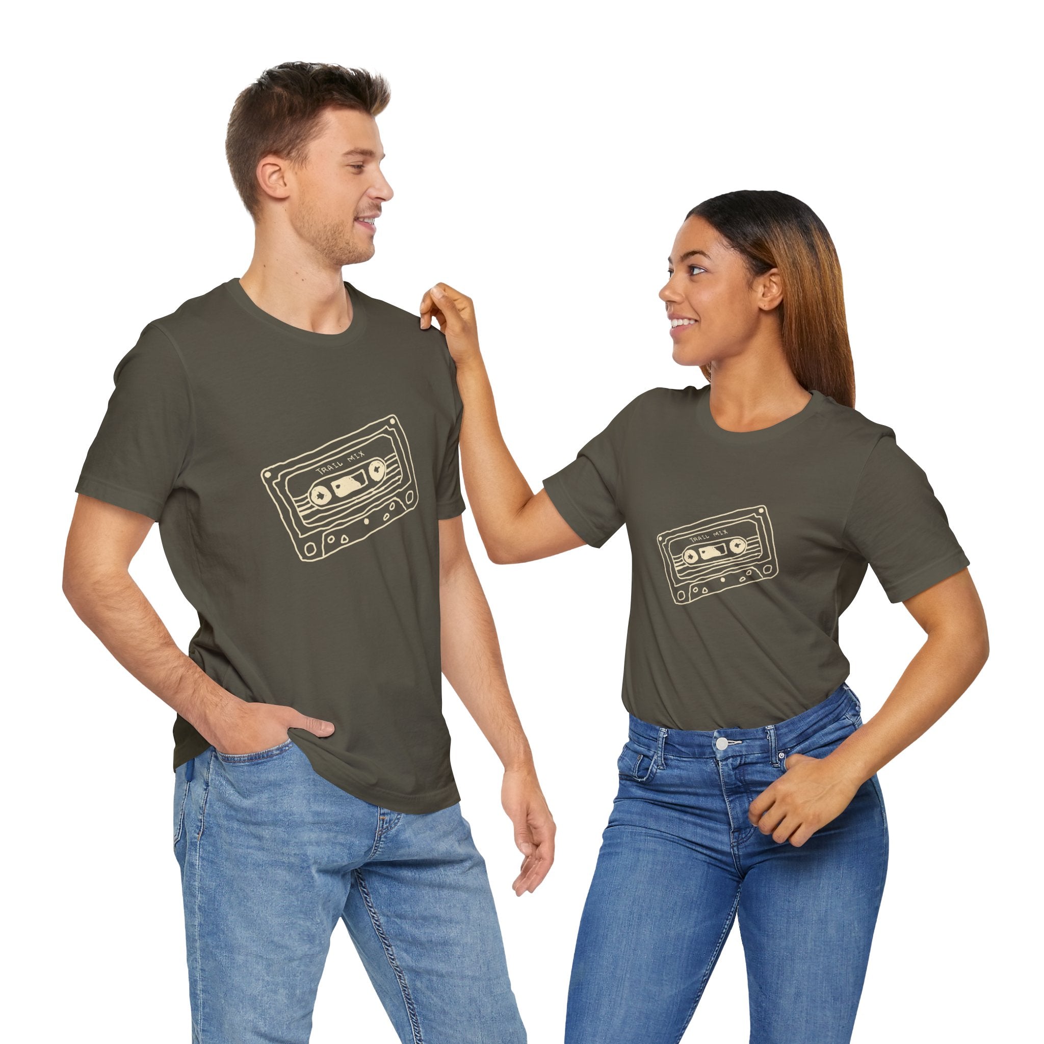 Trail Mix Retro Cassette Tee for Adventure Lovers, Vintage Music Shirt, Unisex Graphic Tee, Casual Wear T-Shirt, Nostalgic Apparel