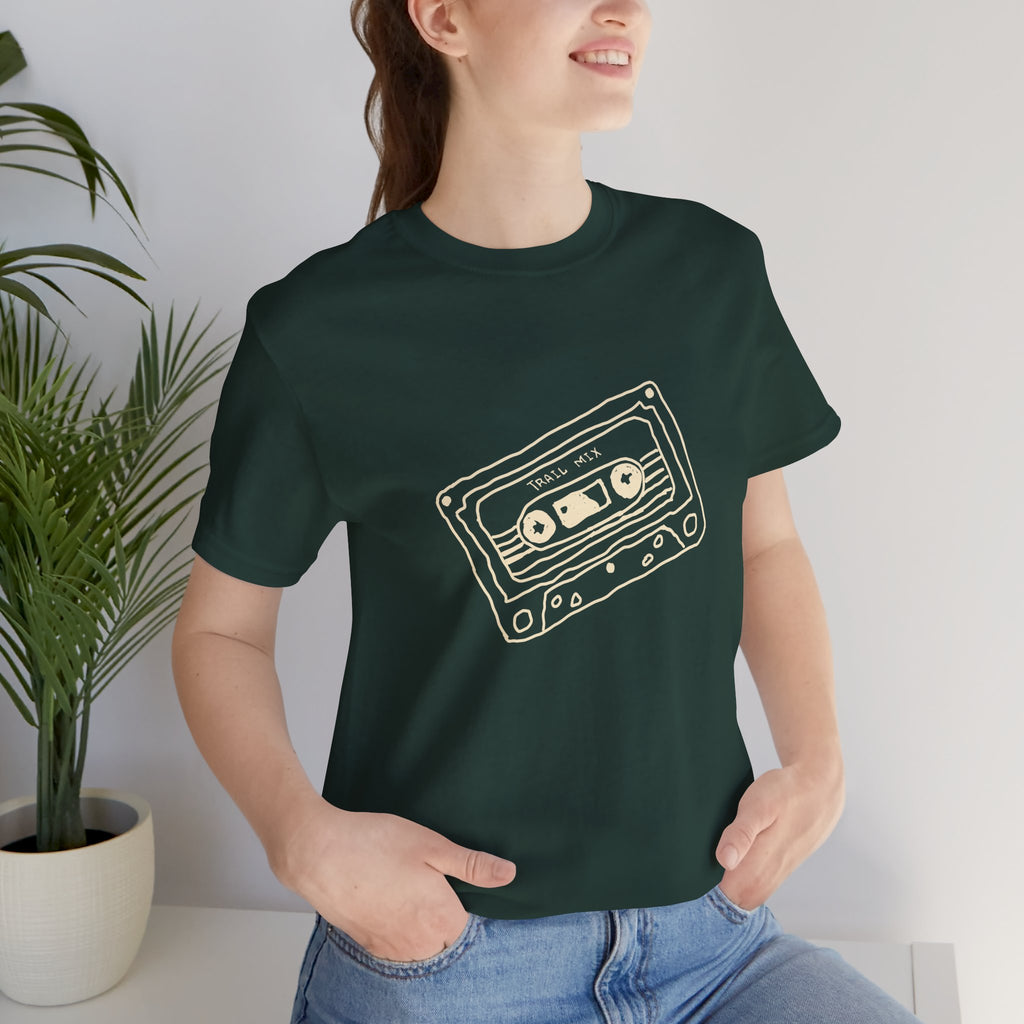 Trail Mix Retro Cassette Tee for Adventure Lovers, Vintage Music Shirt, Unisex Graphic Tee, Casual Wear T-Shirt, Nostalgic Apparel