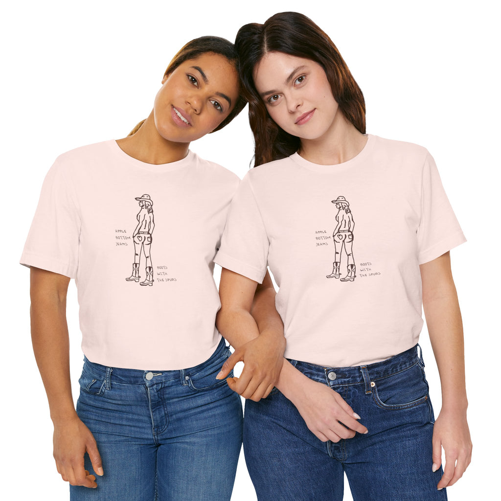 Cowgirl Western Tee - Graphic Unisex Jersey Shirt - Adventure Vibes - Perfect for Outdoor Lovers, Gifts, Casual Wear, Eco-friendly Fashion