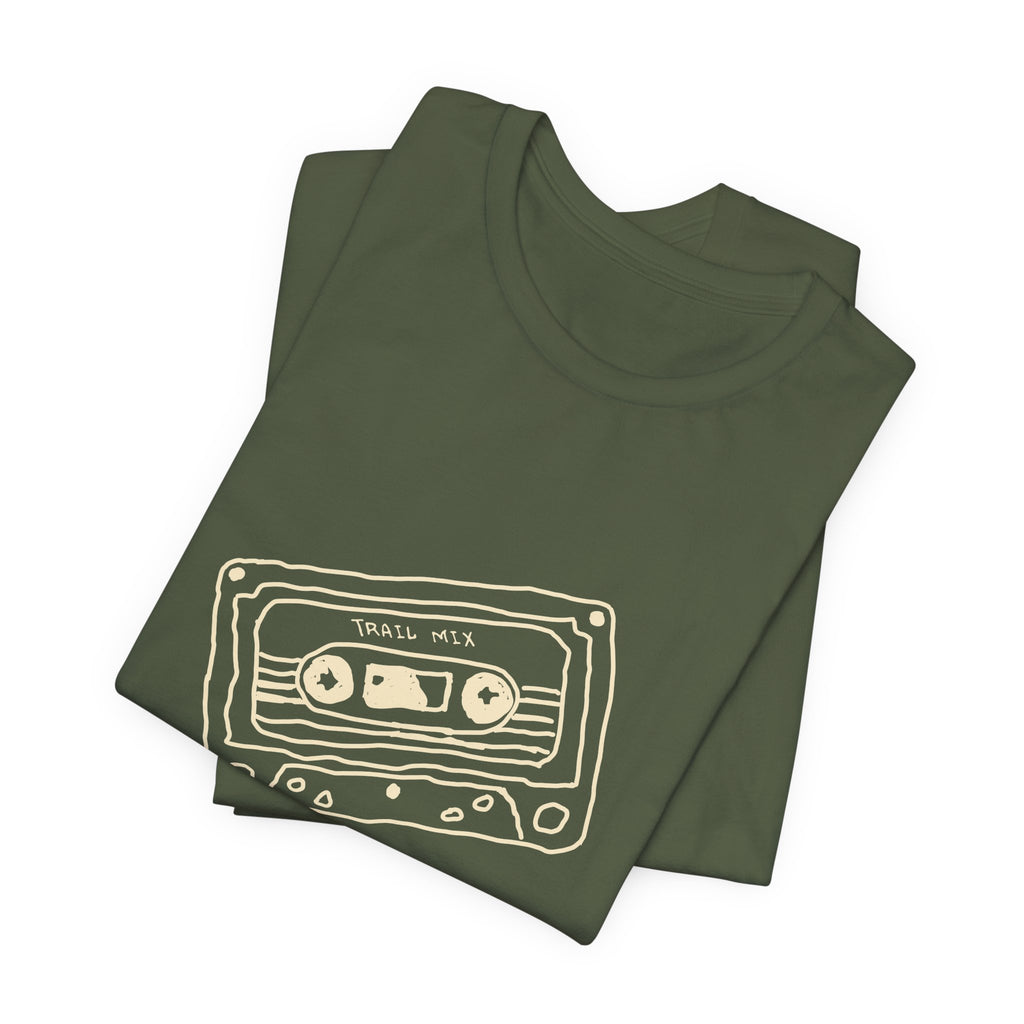 Trail Mix Retro Cassette Tee for Adventure Lovers, Vintage Music Shirt, Unisex Graphic Tee, Casual Wear T-Shirt, Nostalgic Apparel