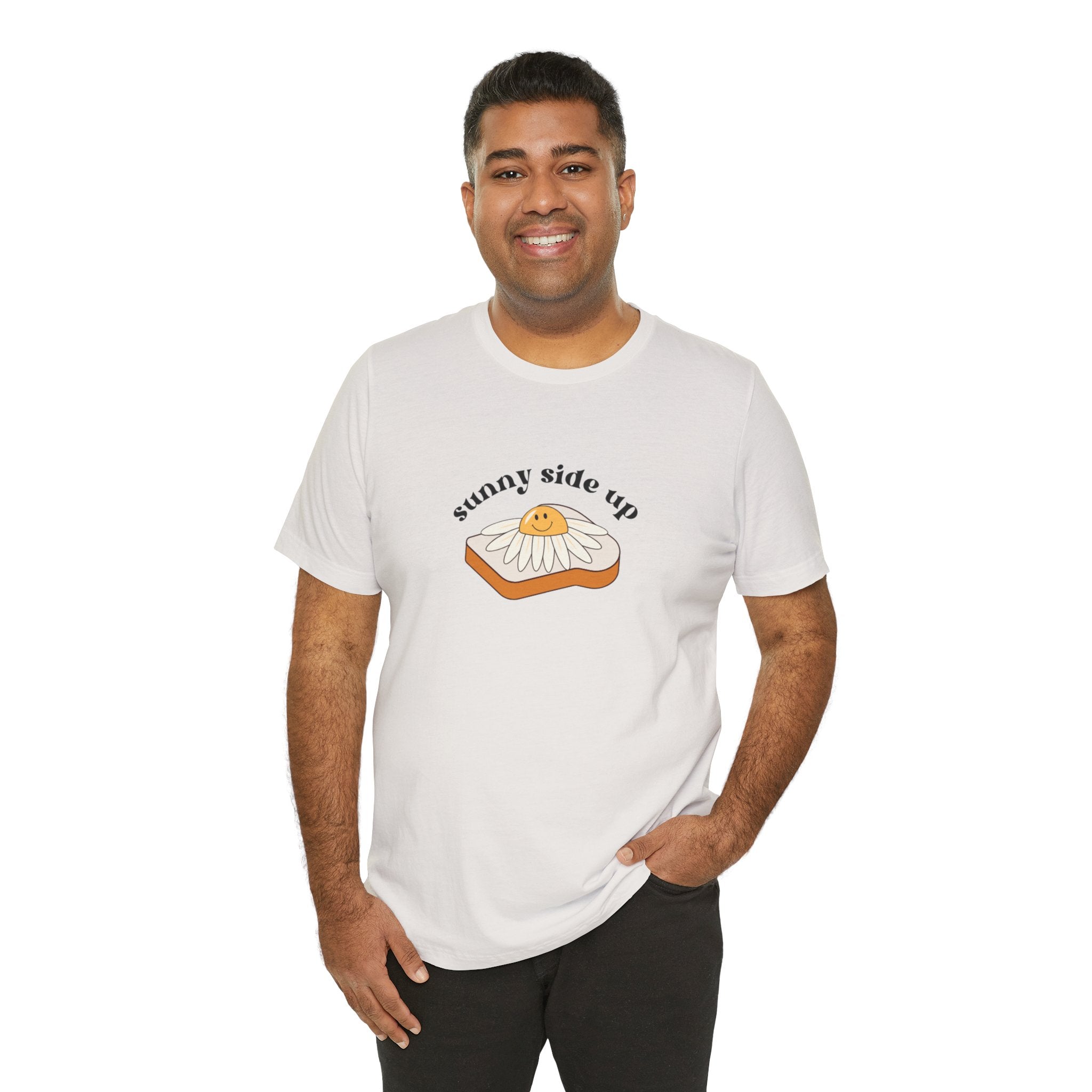 Sunny Side Up Graphic Tee, Cute Egg T-Shirt, Unisex Fun Fashion, Gift for Food Lovers, Breakfast Lover's Apparel