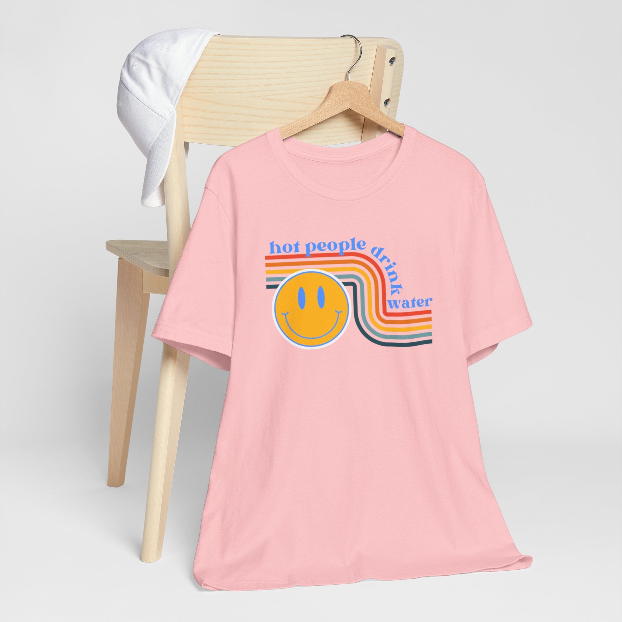 Smiley Water Quote Tee - Casual Summer Shirt, Gift for Friends, Fun Graphic Tee, Festival Wear, Hot Summer Vibes