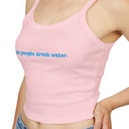 Trendy Women's Tank Top - "Hot People Drink Water" - Casual Wear, Summer Fashion, Gift for Friends, Fitness Apparel, Beach Top