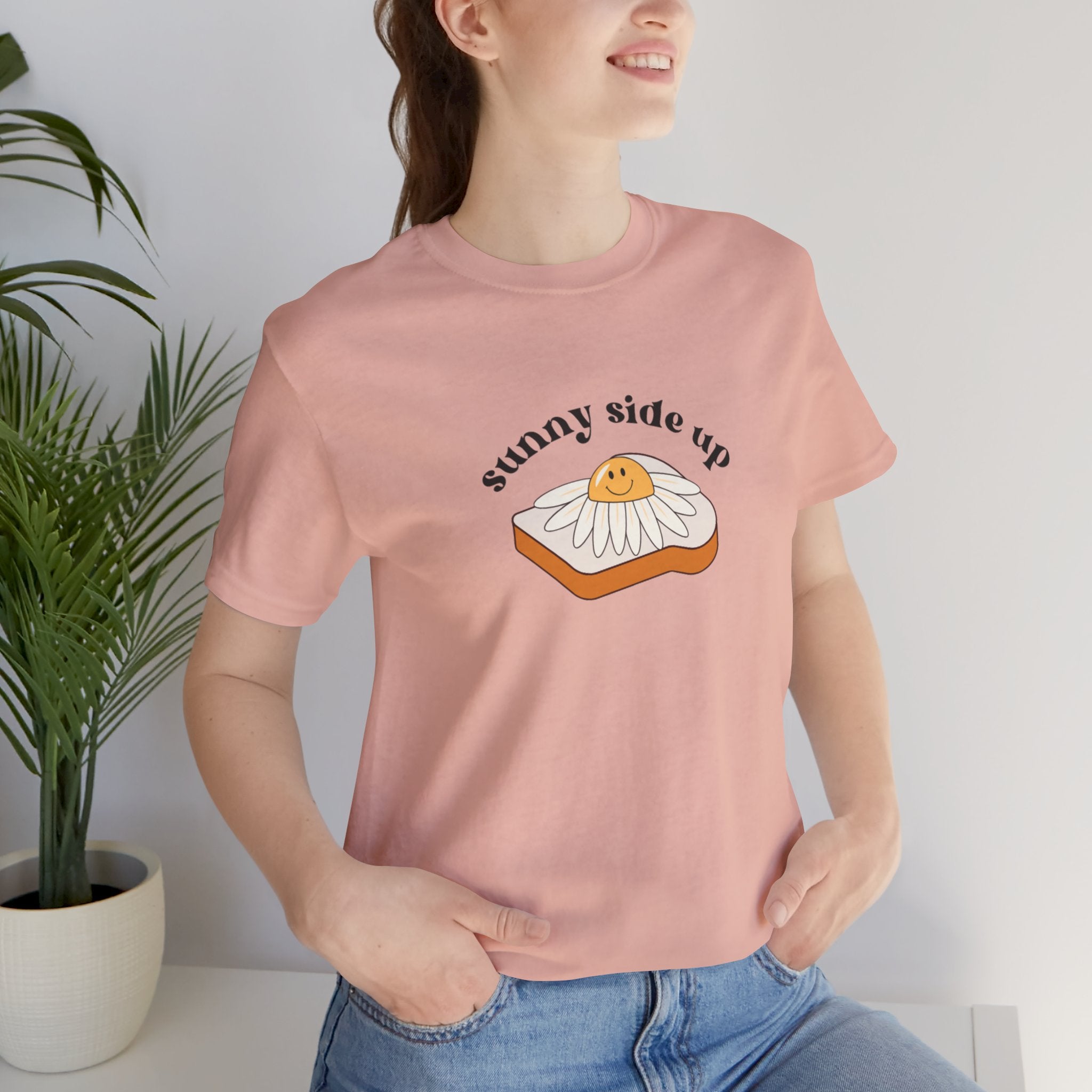 Sunny Side Up Graphic Tee, Cute Egg T-Shirt, Unisex Fun Fashion, Gift for Food Lovers, Breakfast Lover's Apparel