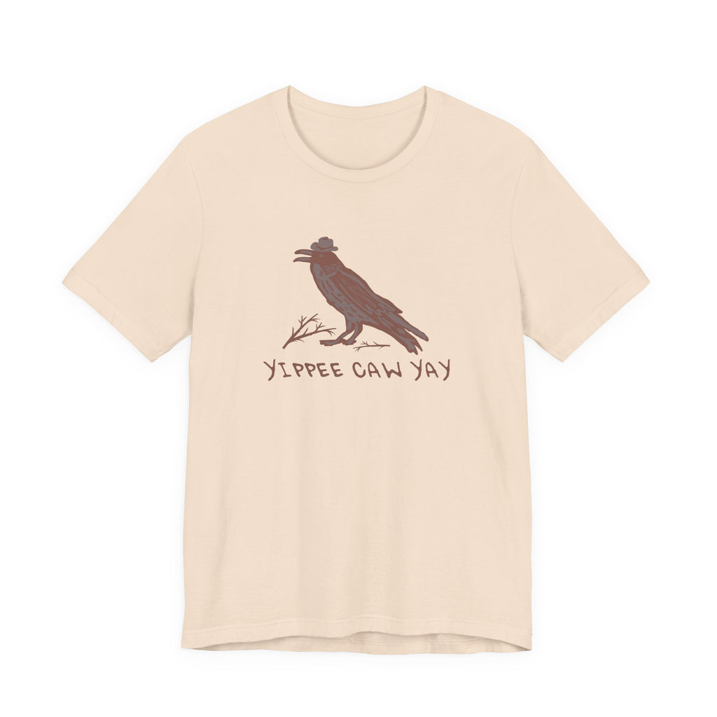 Western Yippee Caw Yay Bird Tee - Unisex Jersey Shirt, Nature Lover Gift, Casual Outfit, Birdwatching Apparel