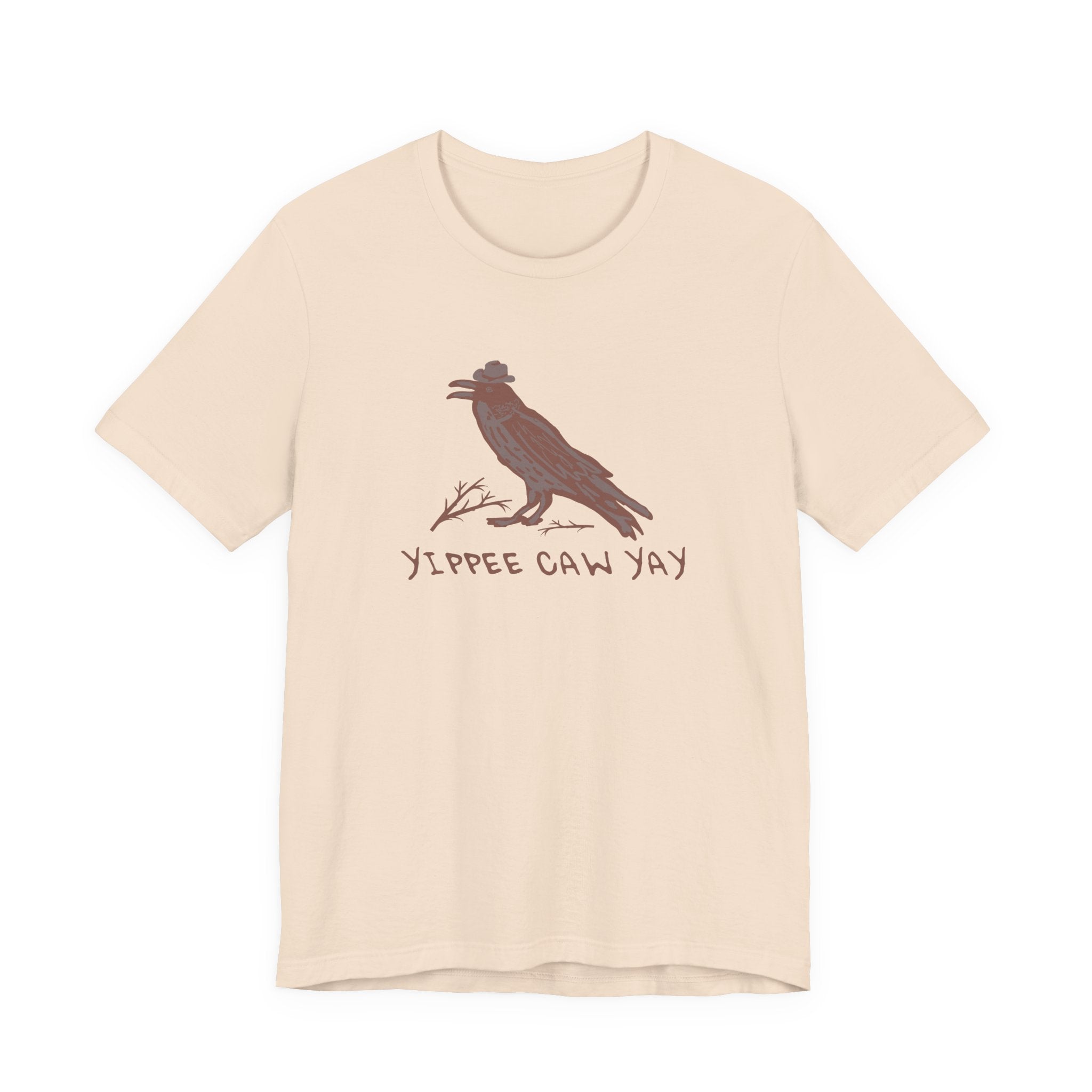 Western Yippee Caw Yay Bird Tee - Unisex Jersey Shirt, Nature Lover Gift, Casual Outfit, Birdwatching Apparel