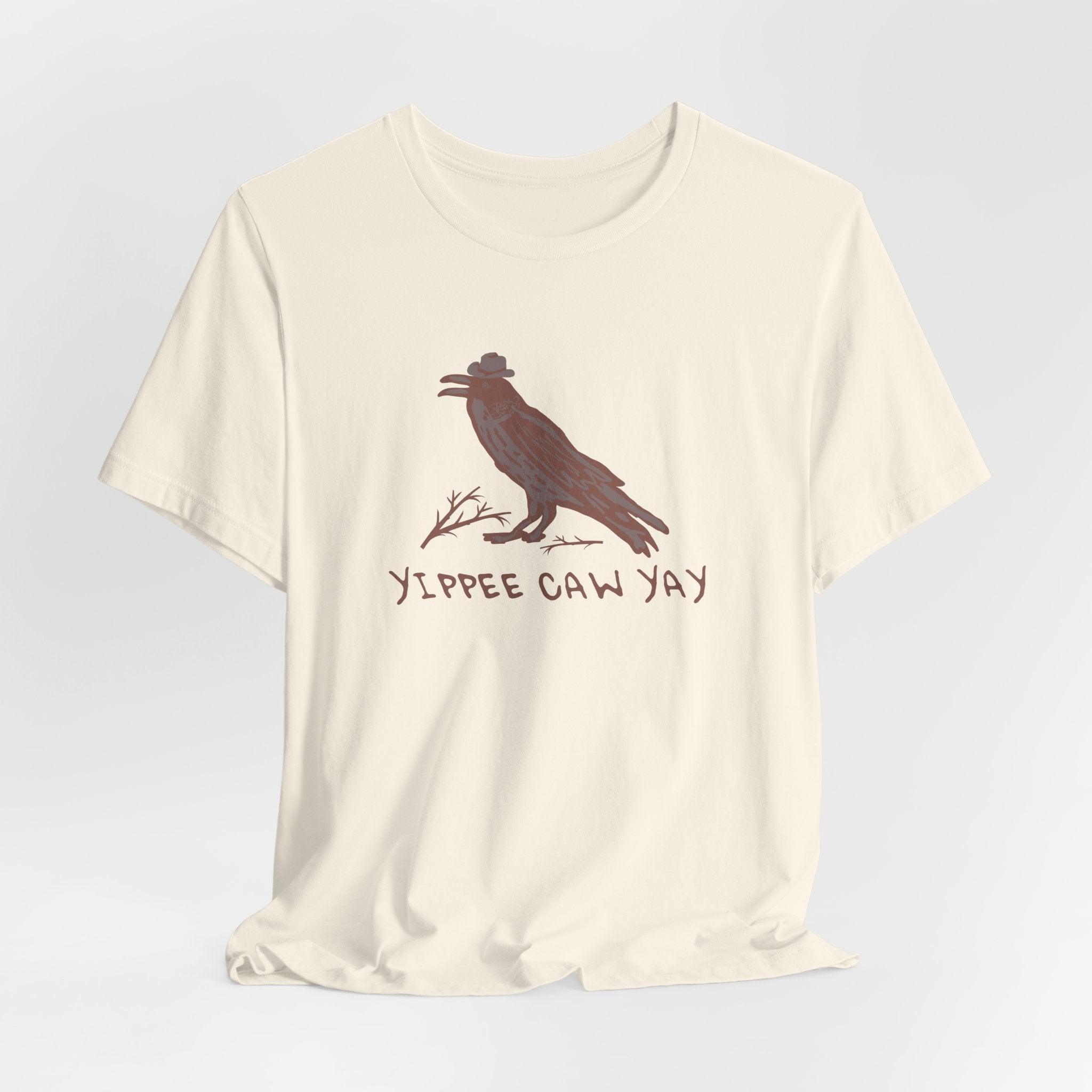 Western Yippee Caw Yay Bird Tee - Unisex Jersey Shirt, Nature Lover Gift, Casual Outfit, Birdwatching Apparel