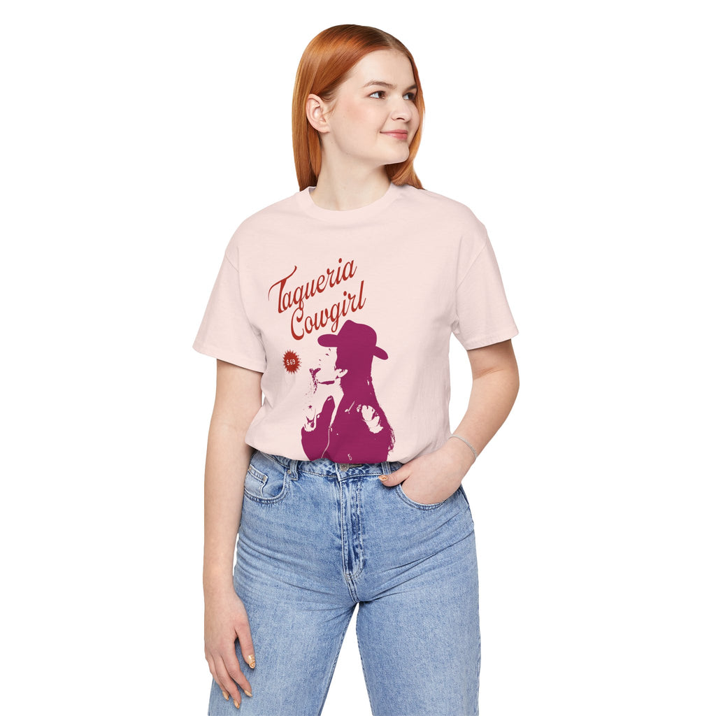 Taqueria Cowgirl Unisex Tee | Fun Foodie Shirt, Casual Wear, Gift for Food Lovers, Western Style T-Shirt, Unique Taco Tee